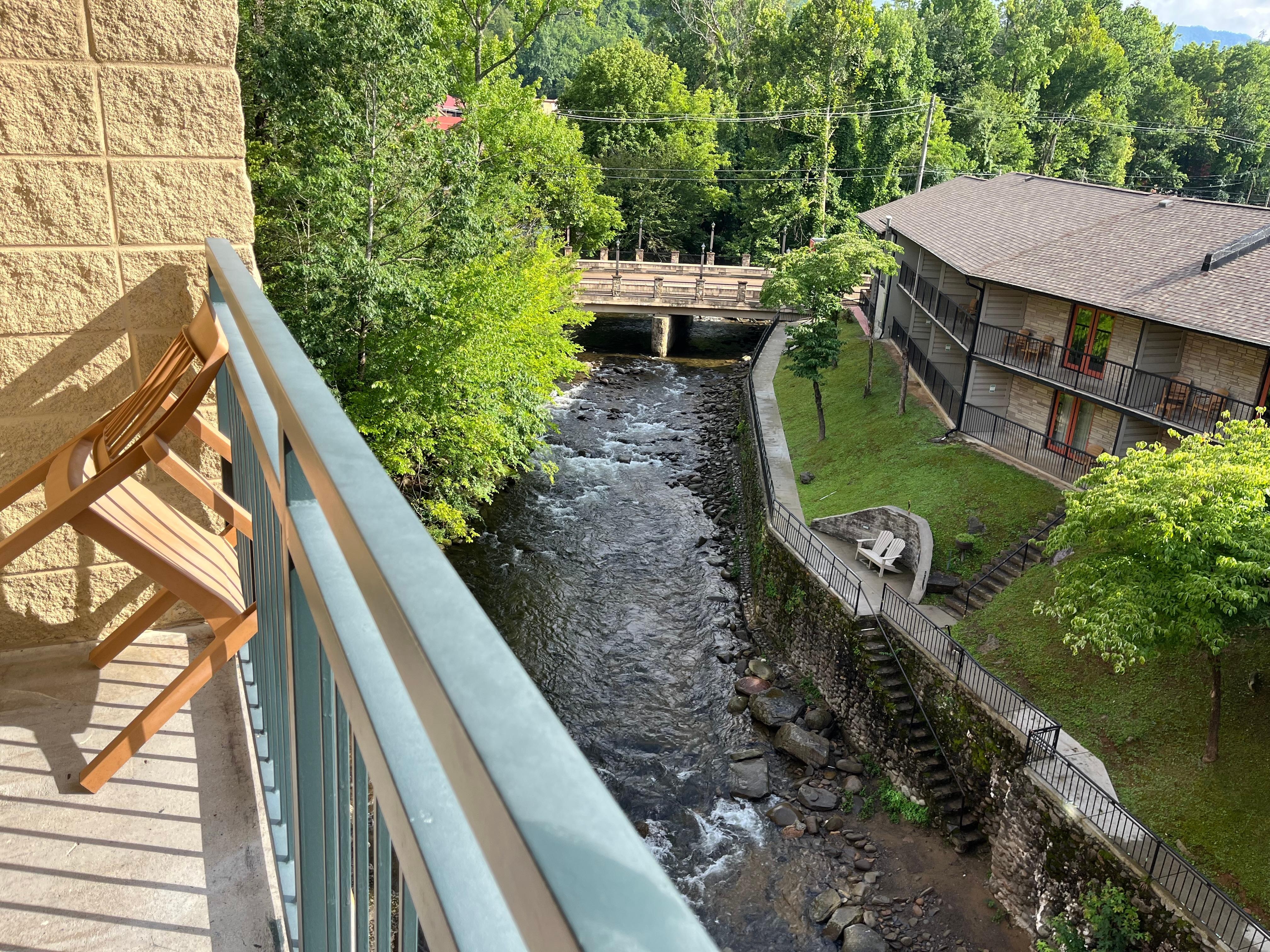 View from (top) 4th floor balcony.