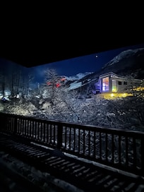View of the torch parade on New Years from the porch.