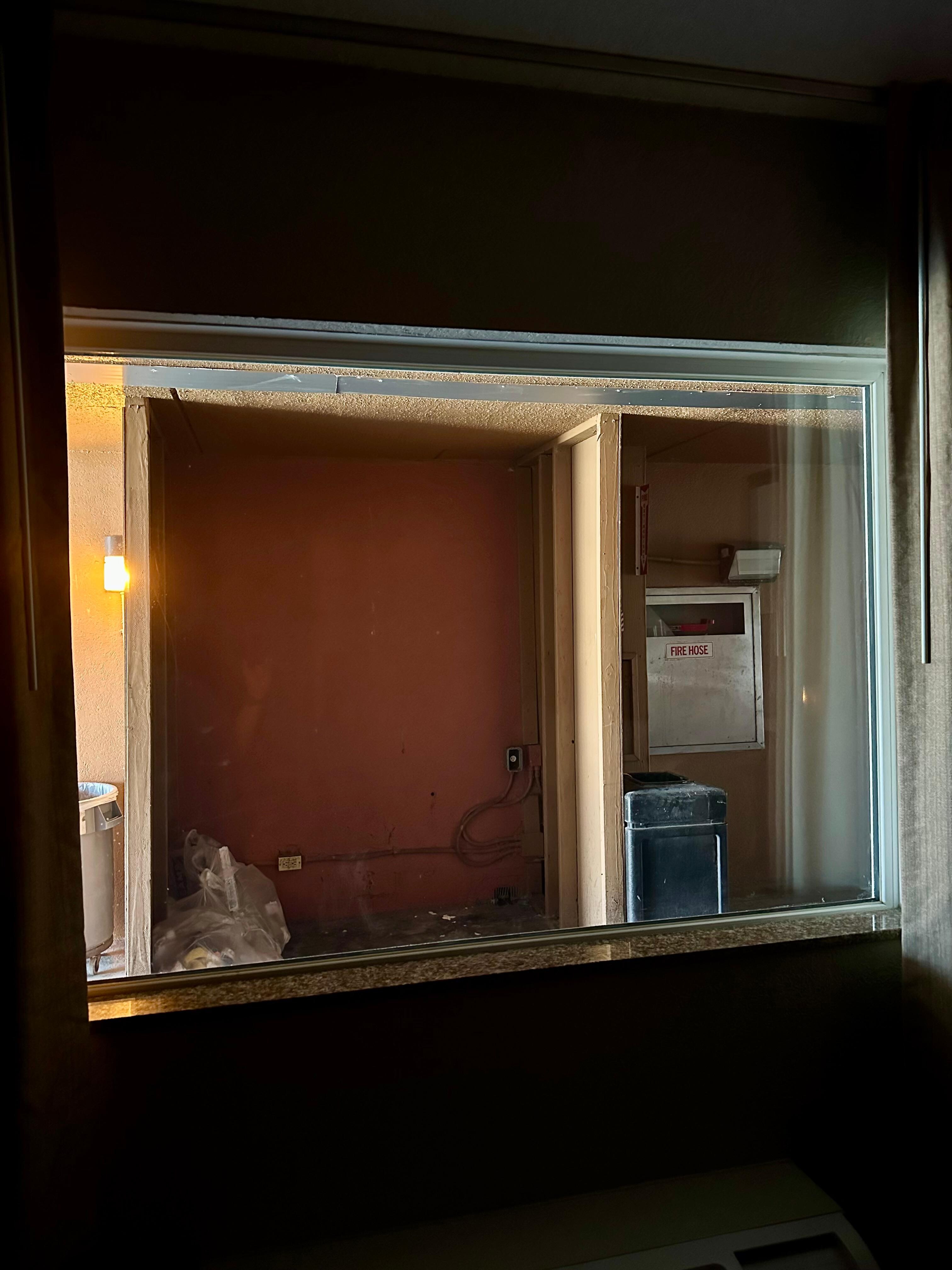This was the view from our room. It smelled as bad as it looks.