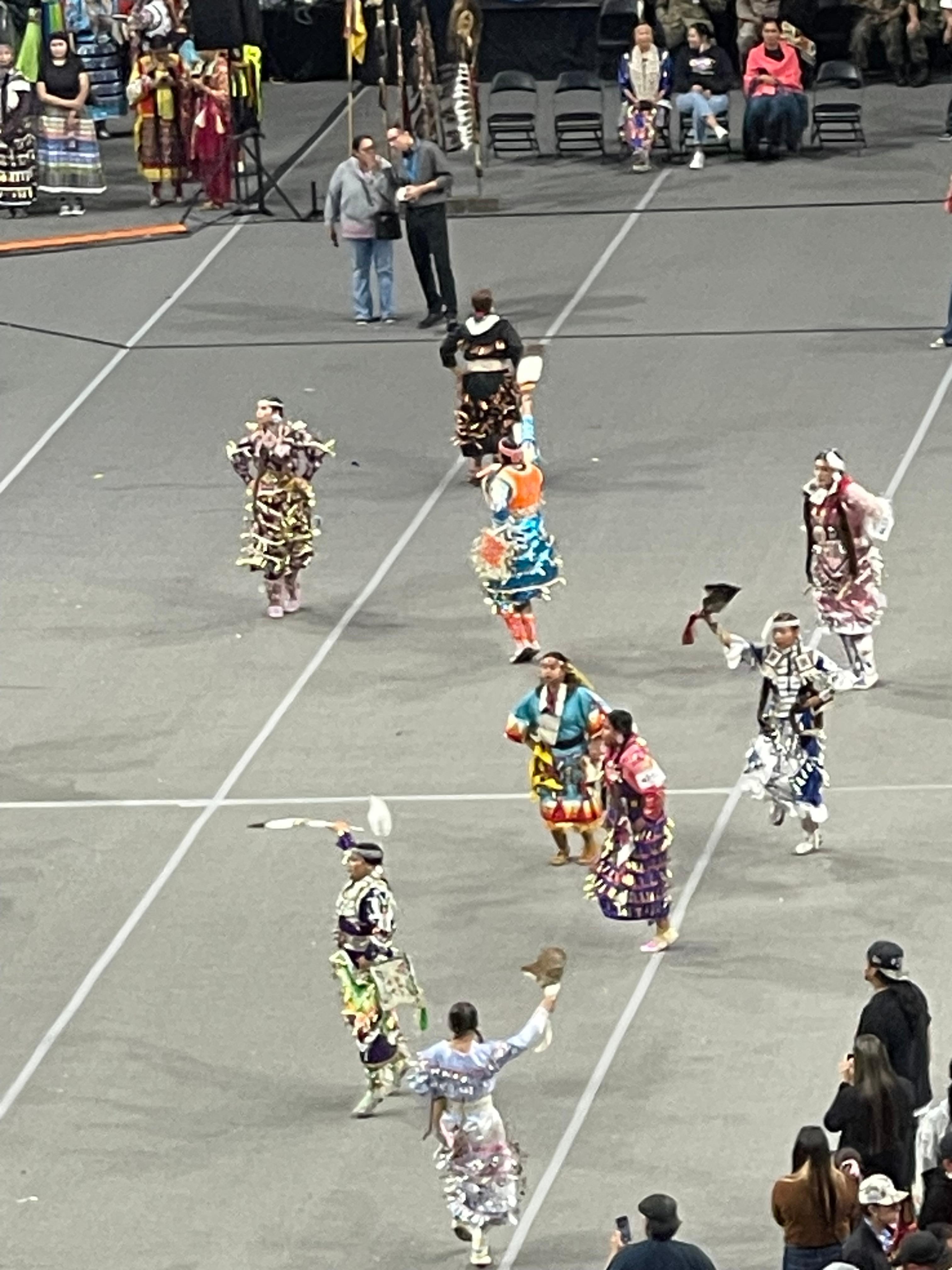 Powwow/ jingle dancers at the Monument in Rapid City