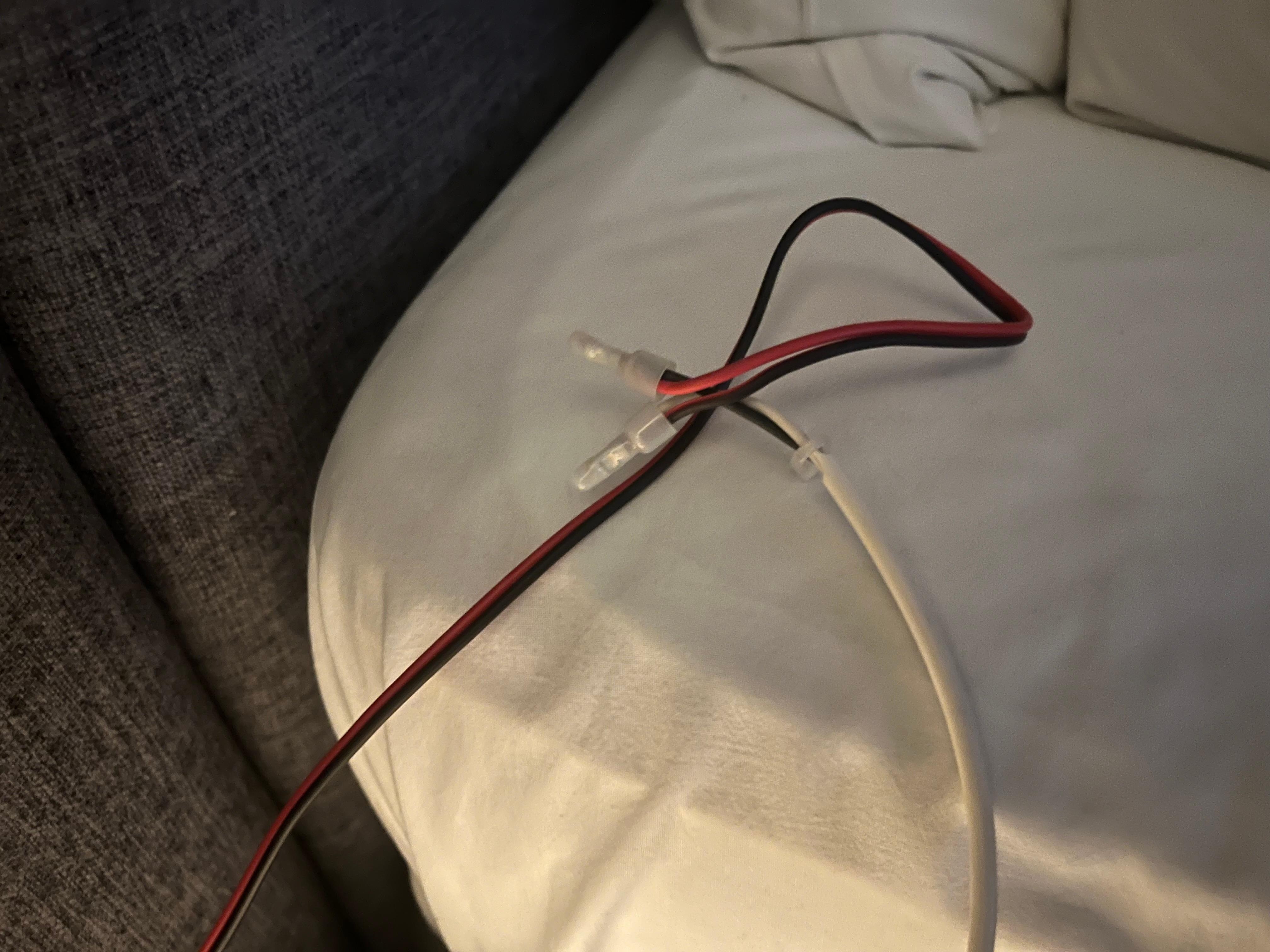 The wiring to the beside lamp only 1 the room was soo small