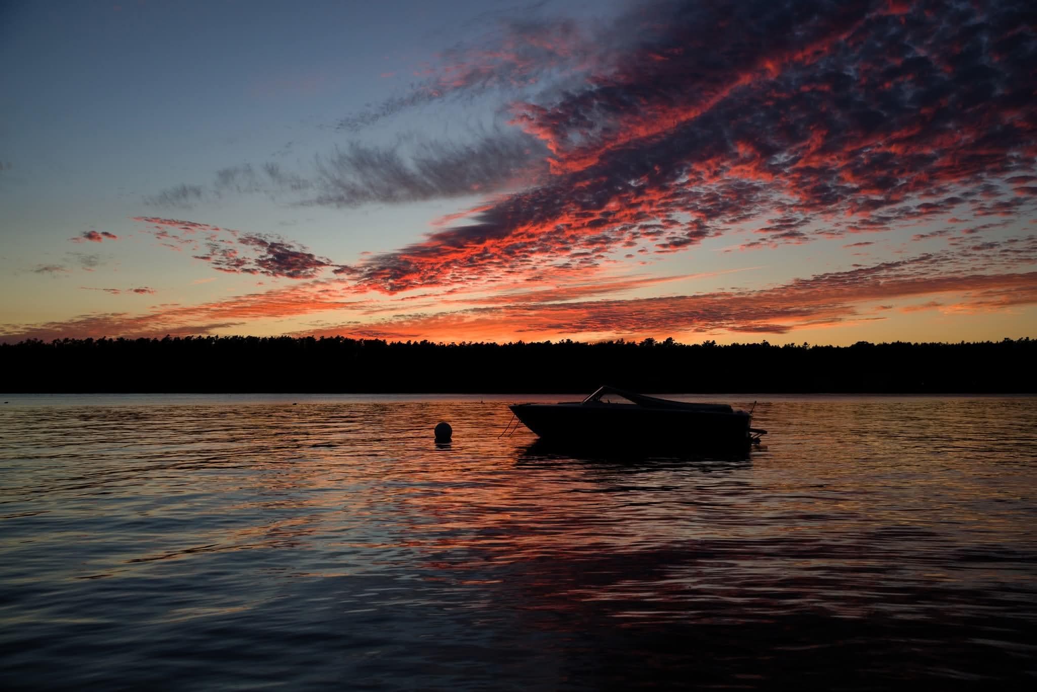 Sunset from dock.