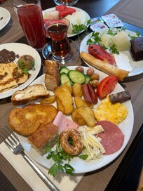 From their amazing Turkish-style buffet breakfast!