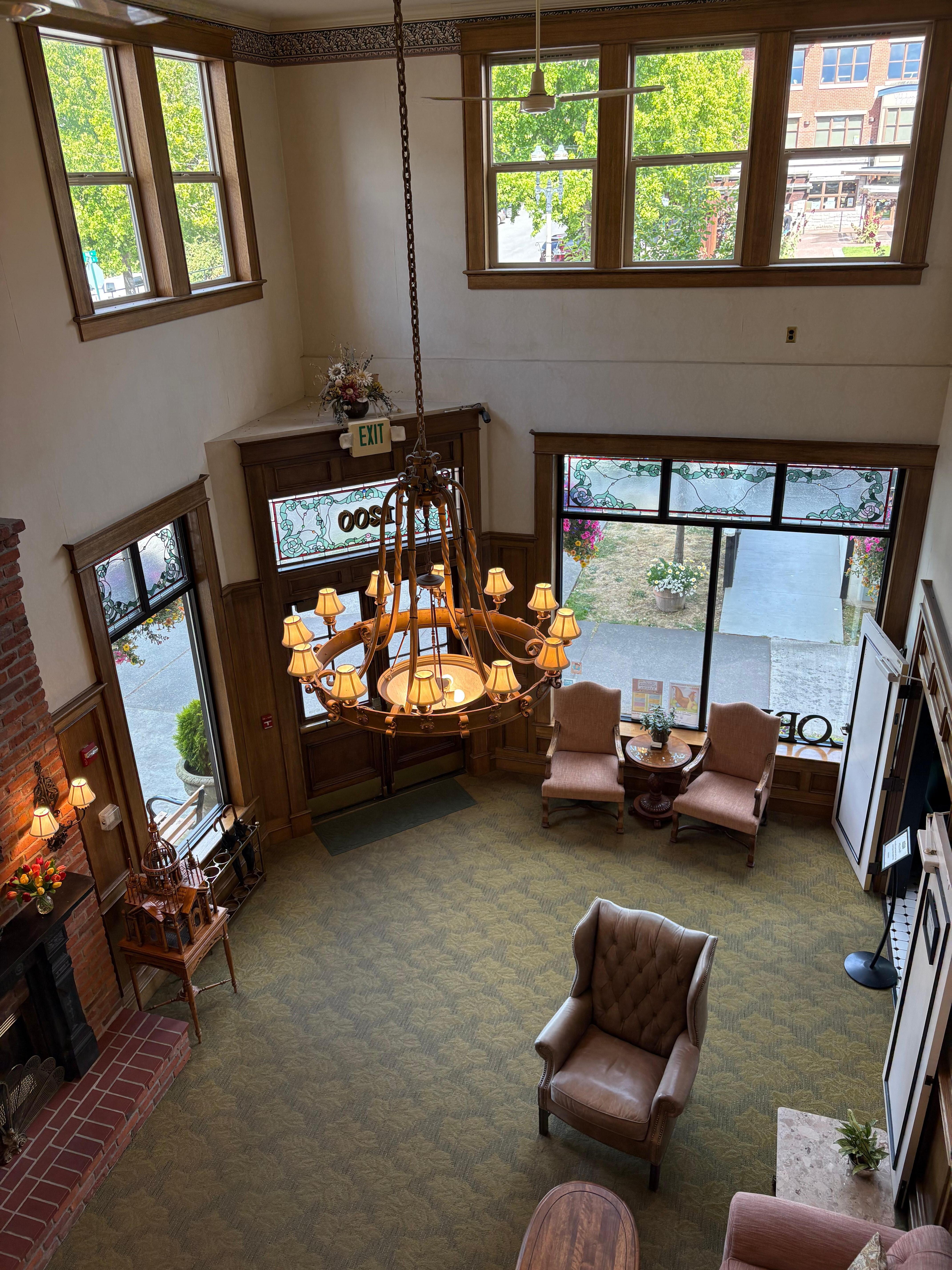 A view of the lobby from 2nd floor.
