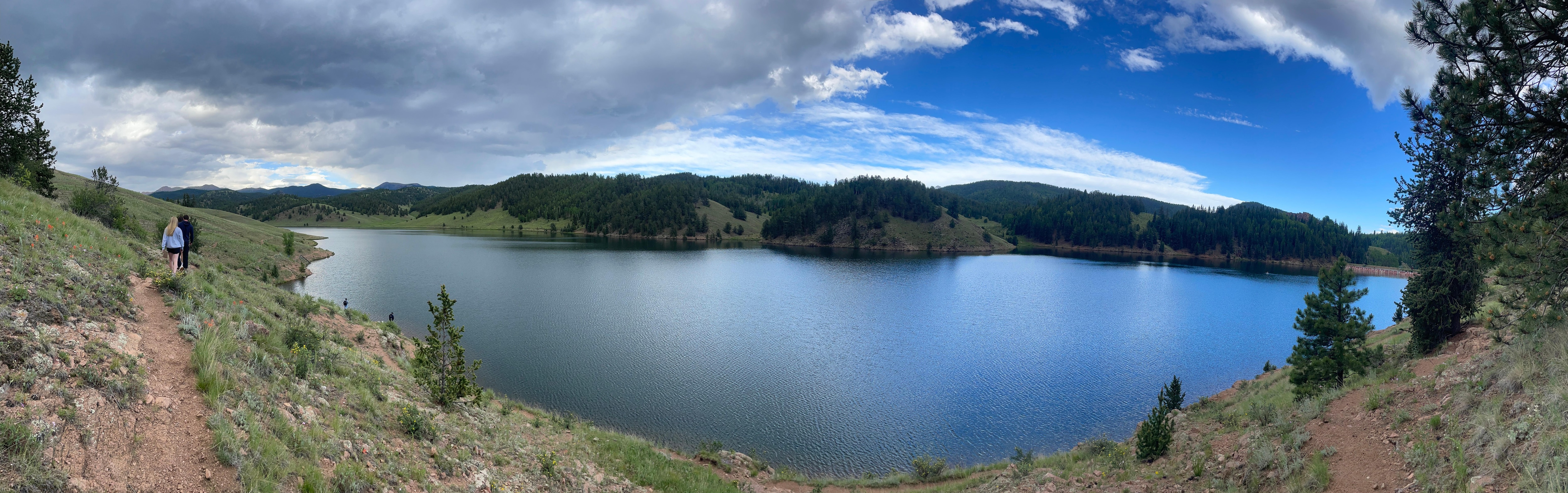 Panoramic view of the reservoir from the north trail.
