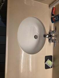 Cigarette burns in bathroom