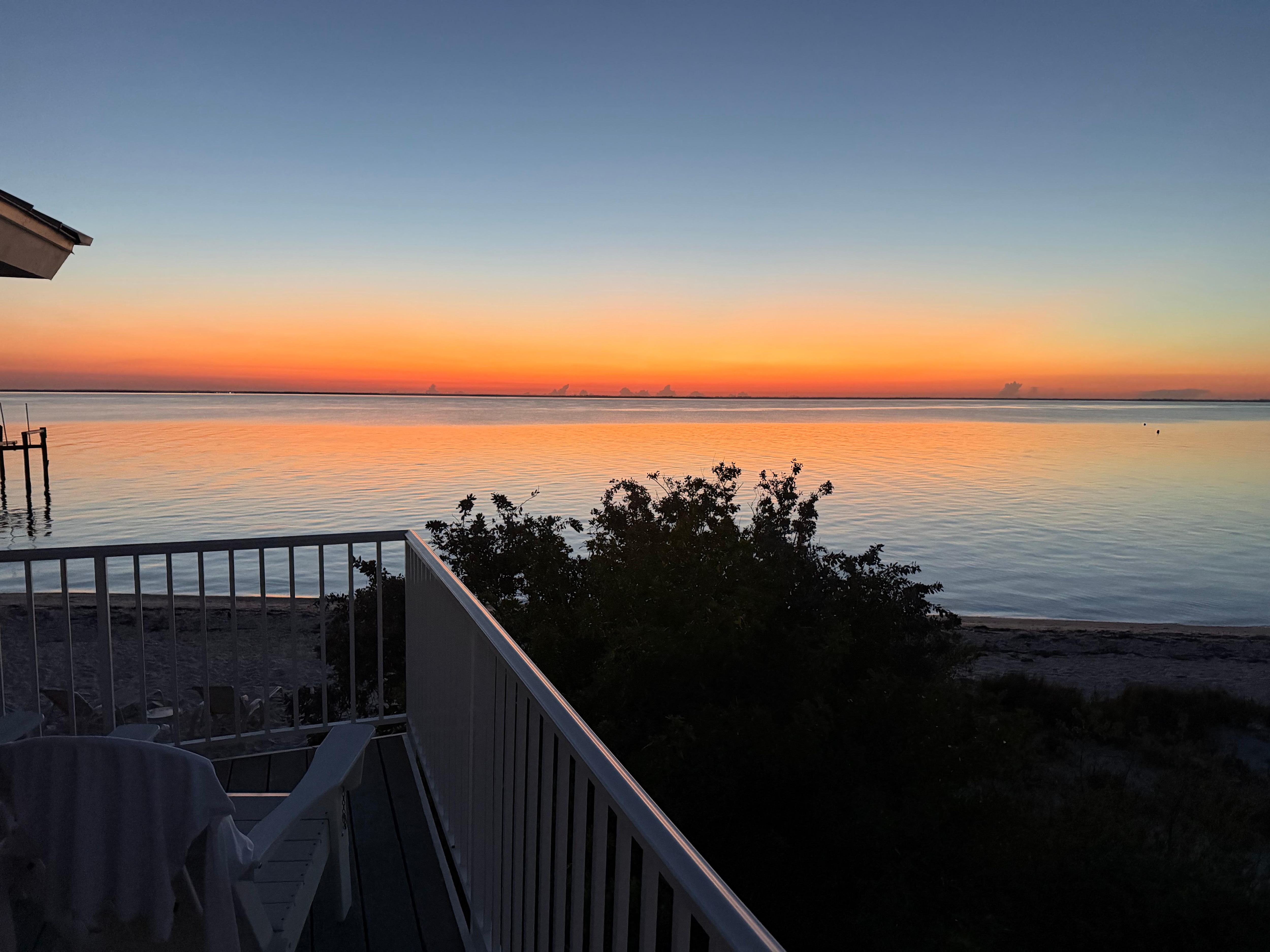 Sun rise from the deck