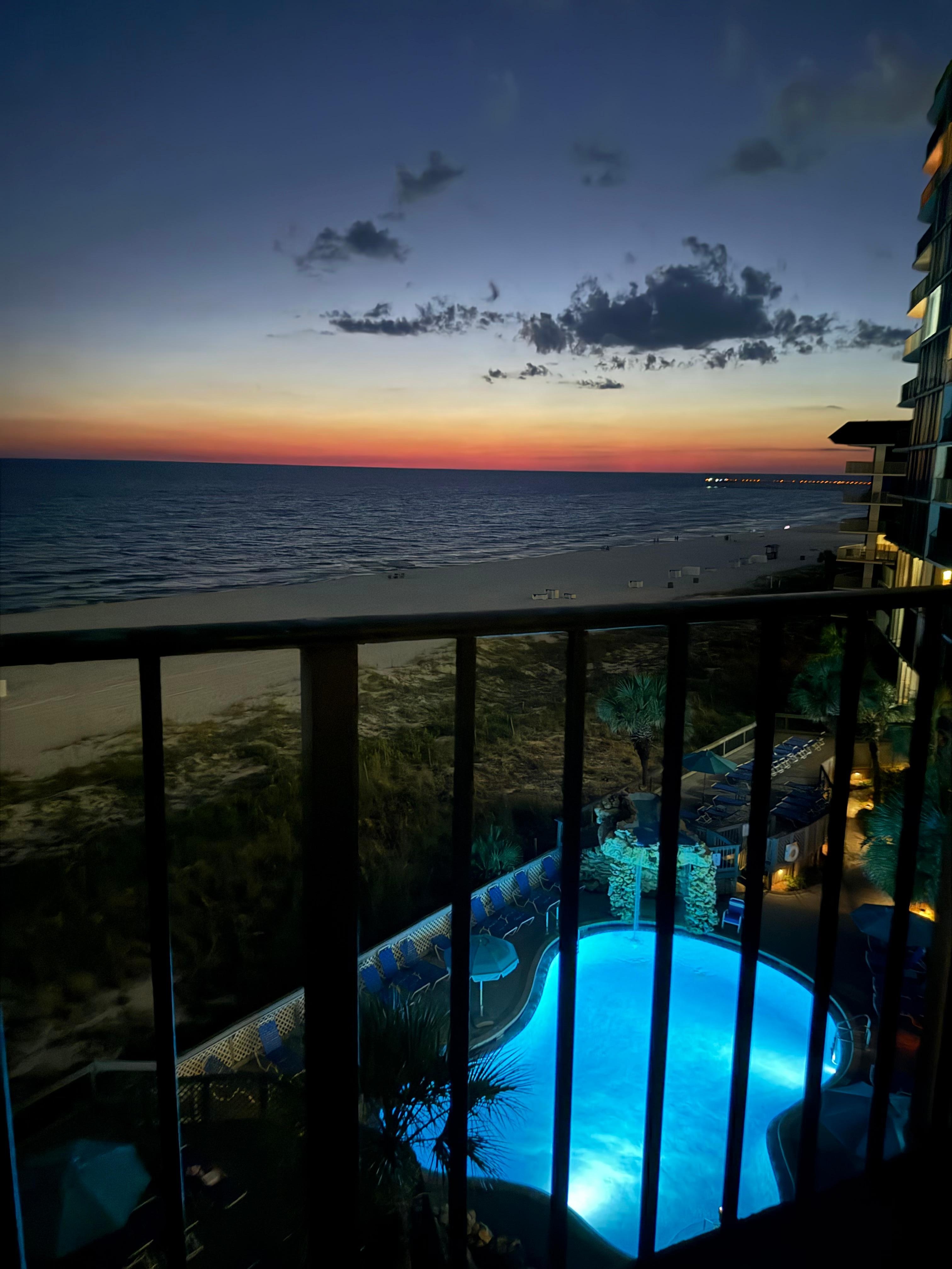 One of the pools of the facility. I watched it get cleaned every morning. 