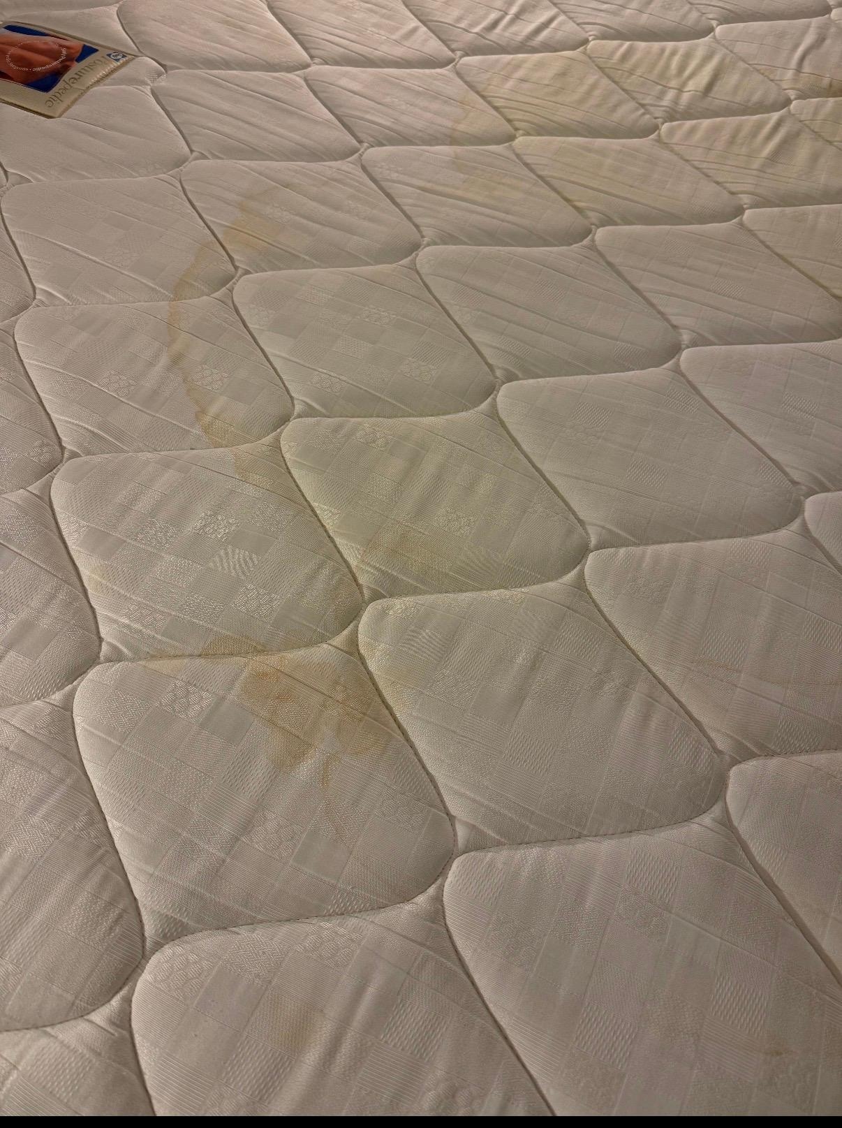 Urine stain on mattress