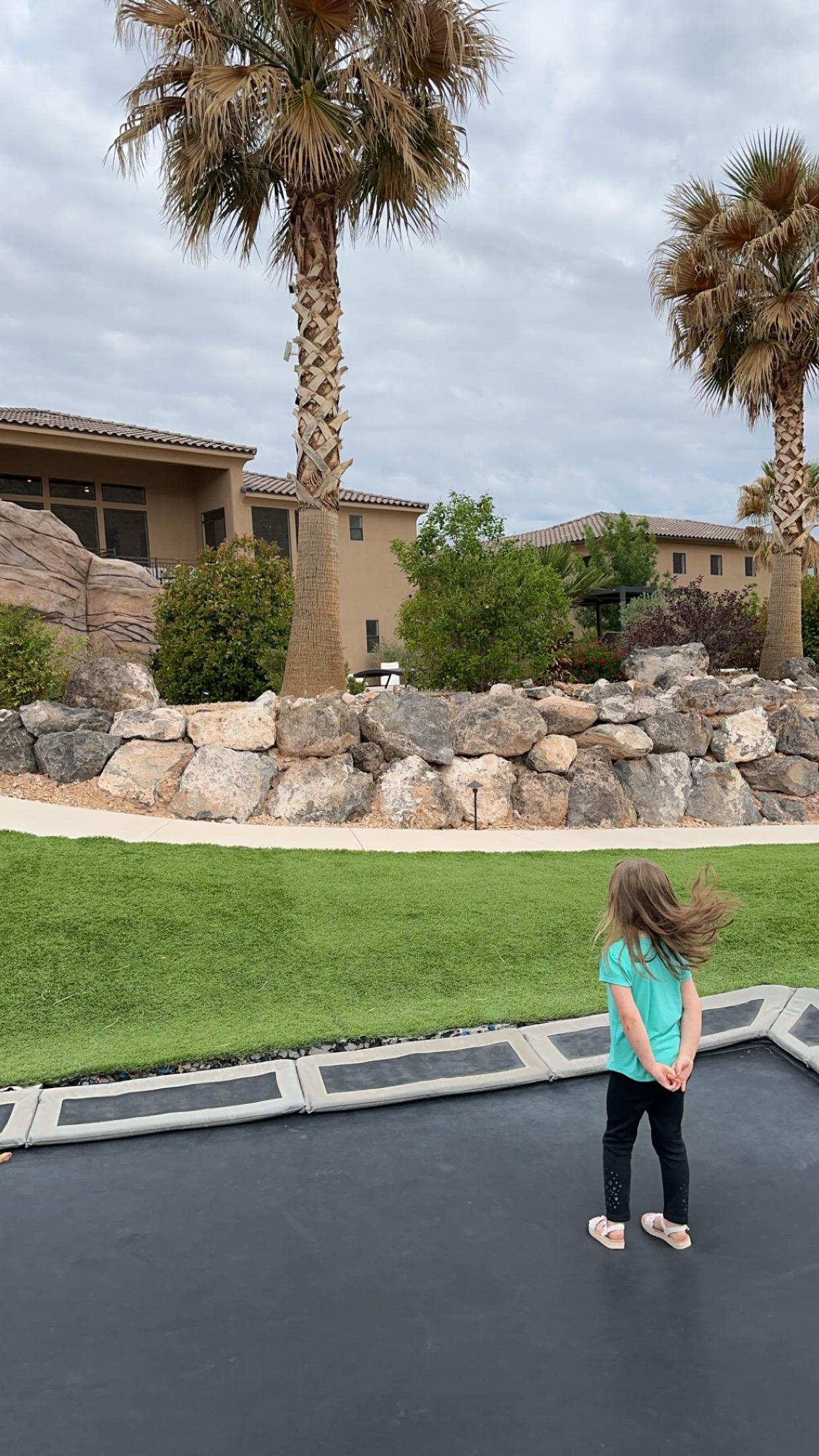 The grandkids Loved the trampoline 
