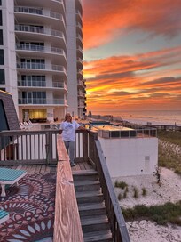 Sunrise from deck. Little cool/hard wind.