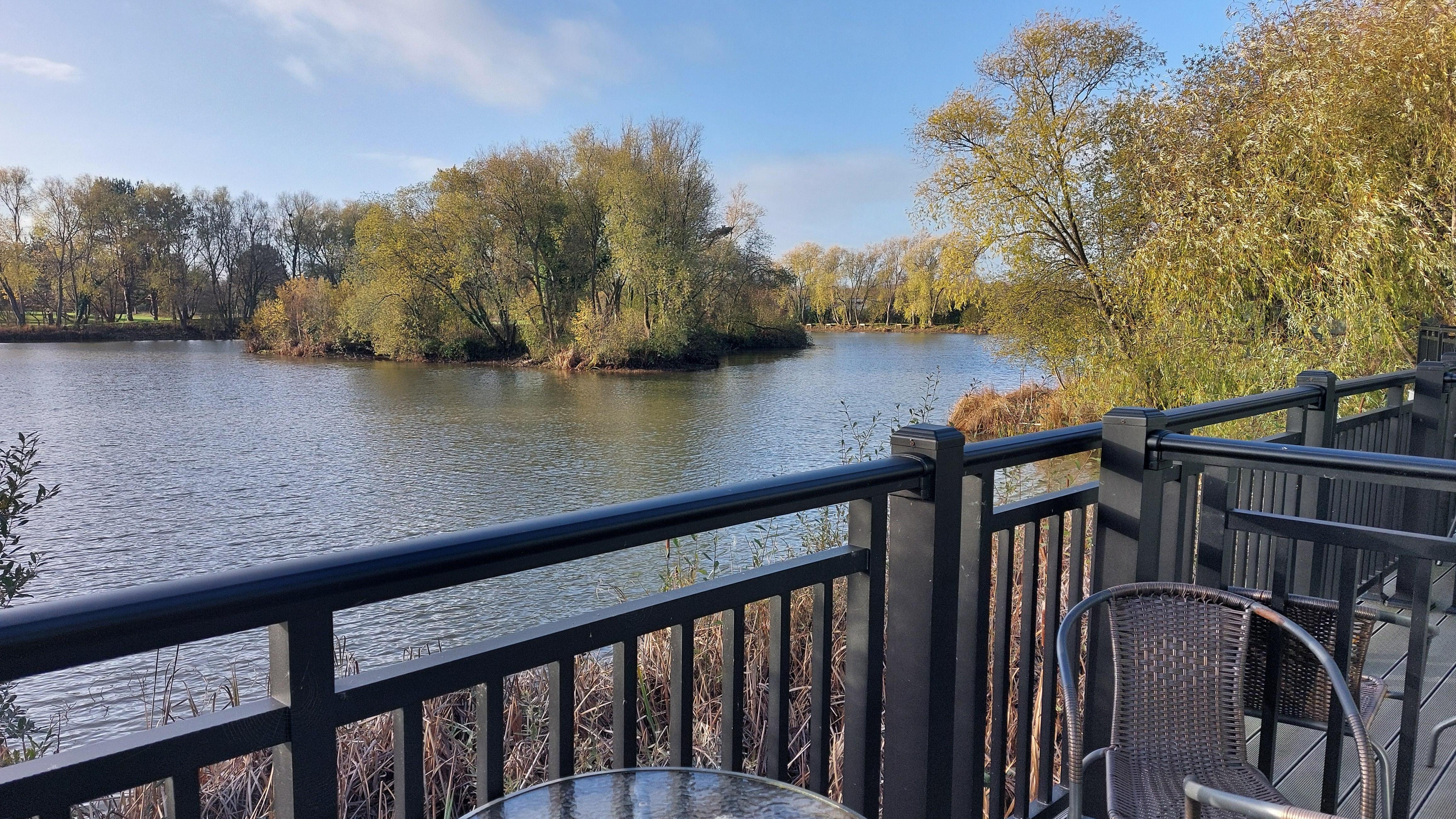 Balcony with lake view