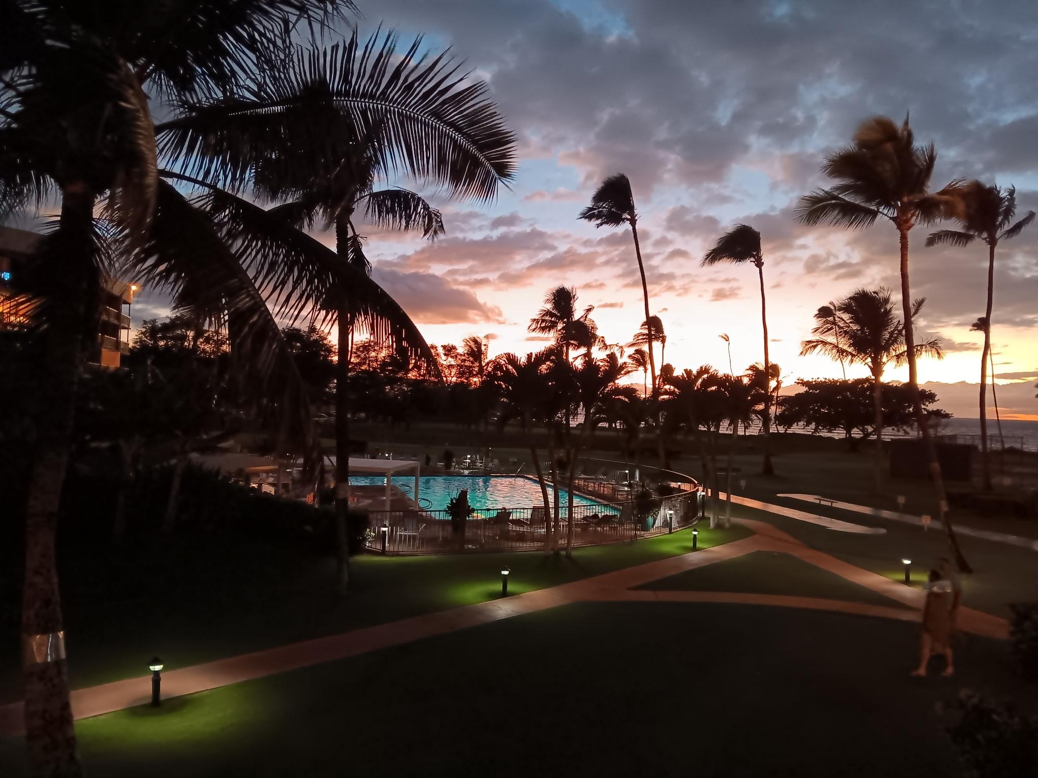 Sunset from the balcony.