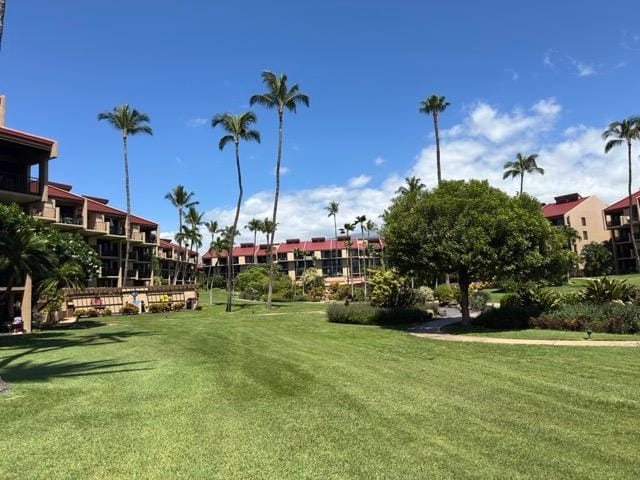 Looking up towards the complex, block 5 in background