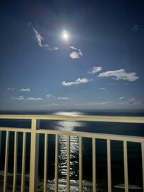 The moon on the ocean…