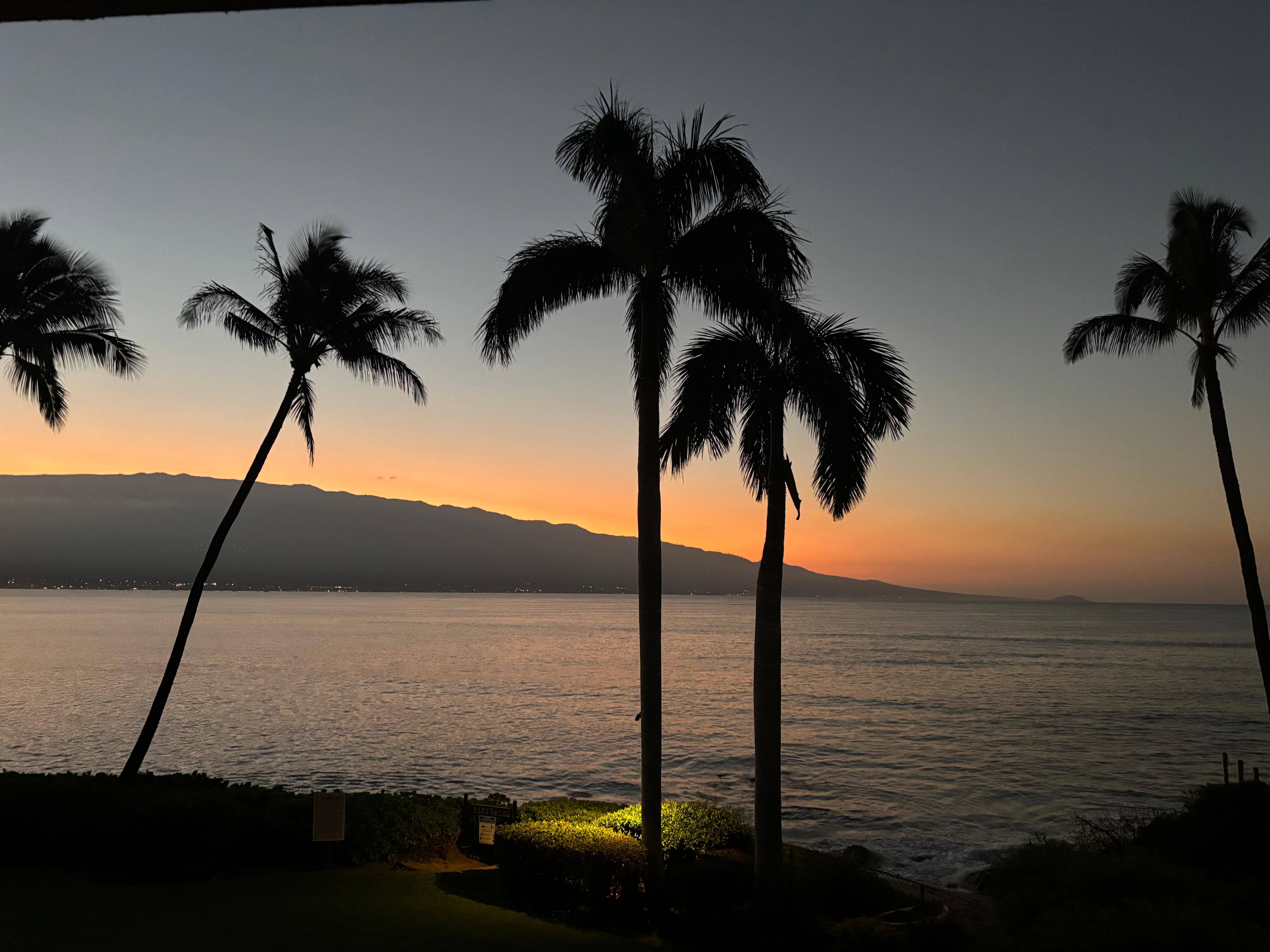 Gorgeous sunrise from the balcony.