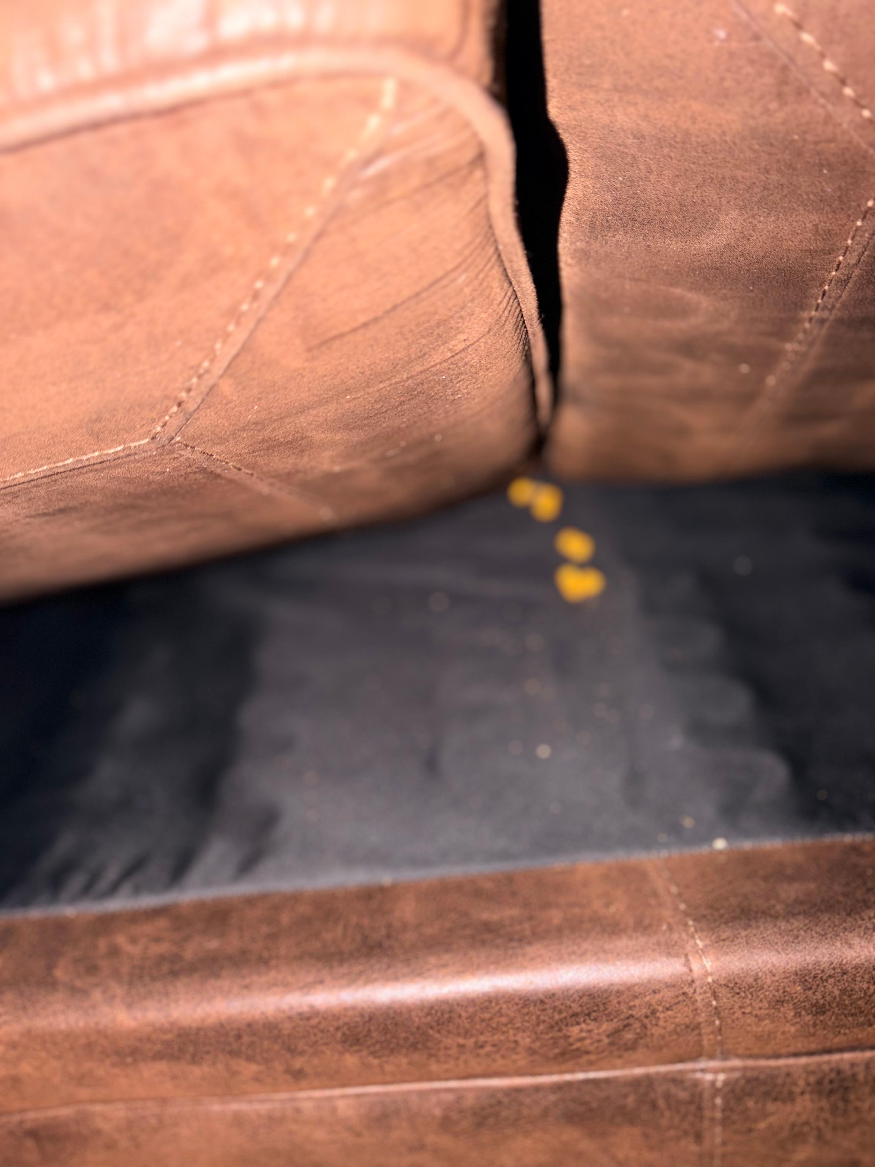 Under the futon cushions when we were preparing for bed