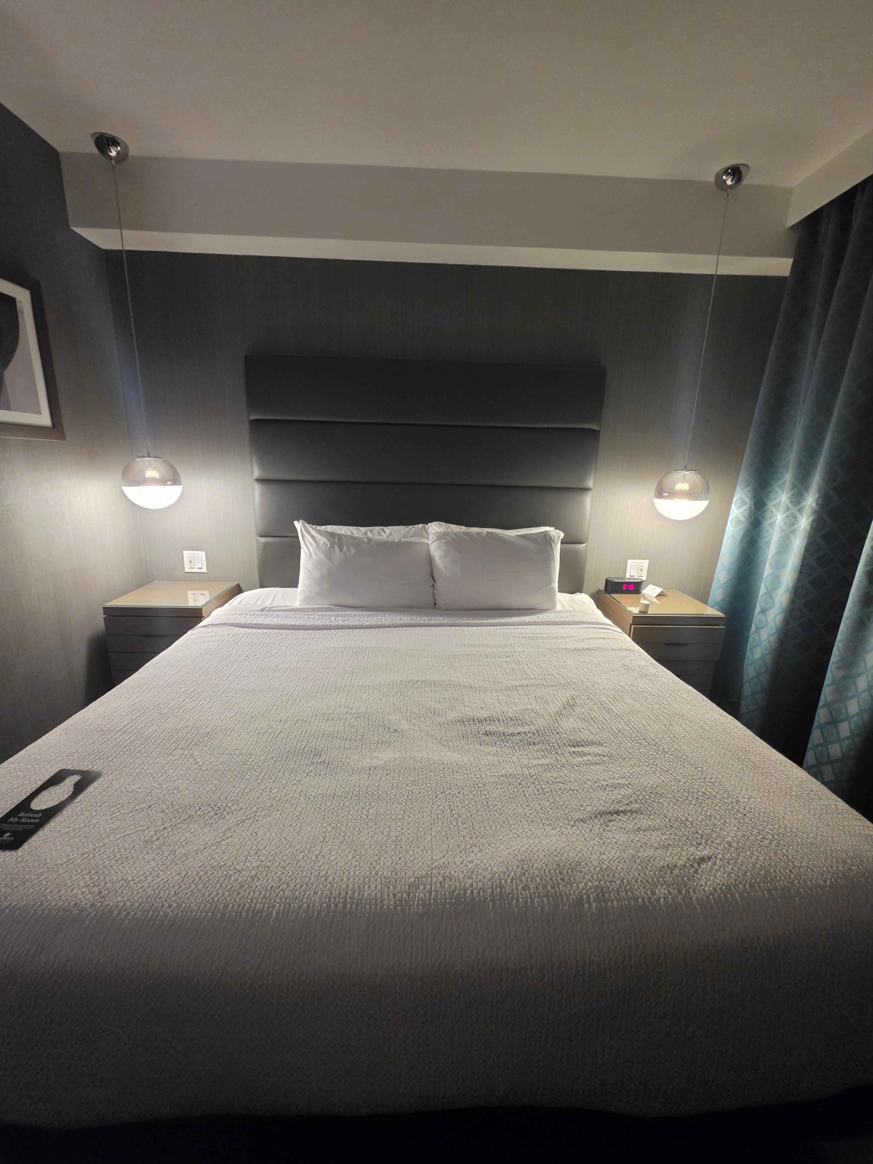 Bedroom of the upgraded room.