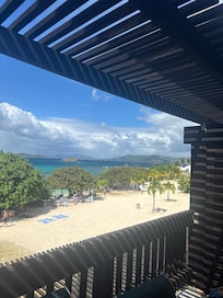Amazing location and great deck with chairs to enjoy your coffee and the view .