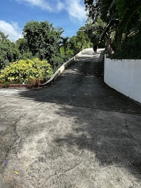 Driveway, and parking area
