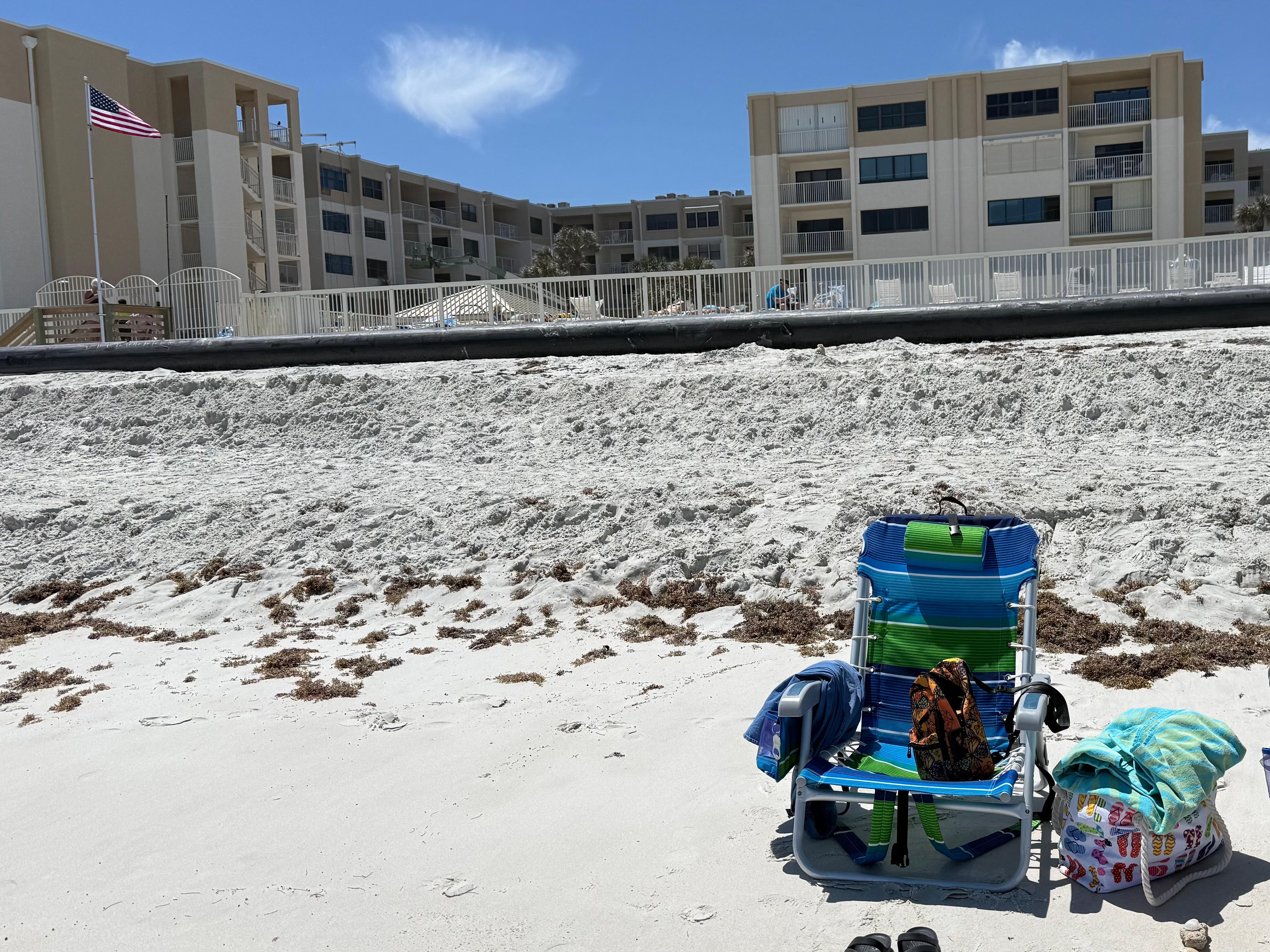 View of condo from the beach. 