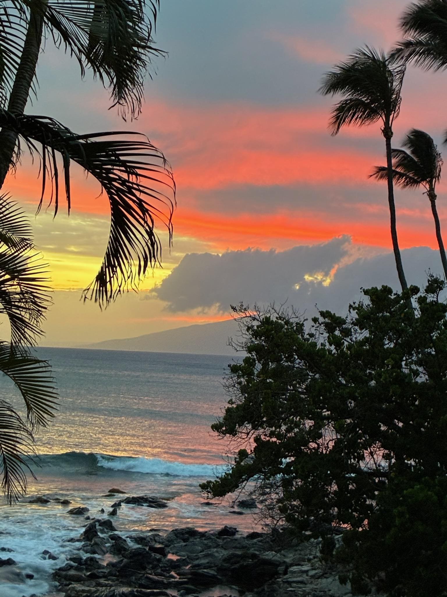 Sunset from the pool area