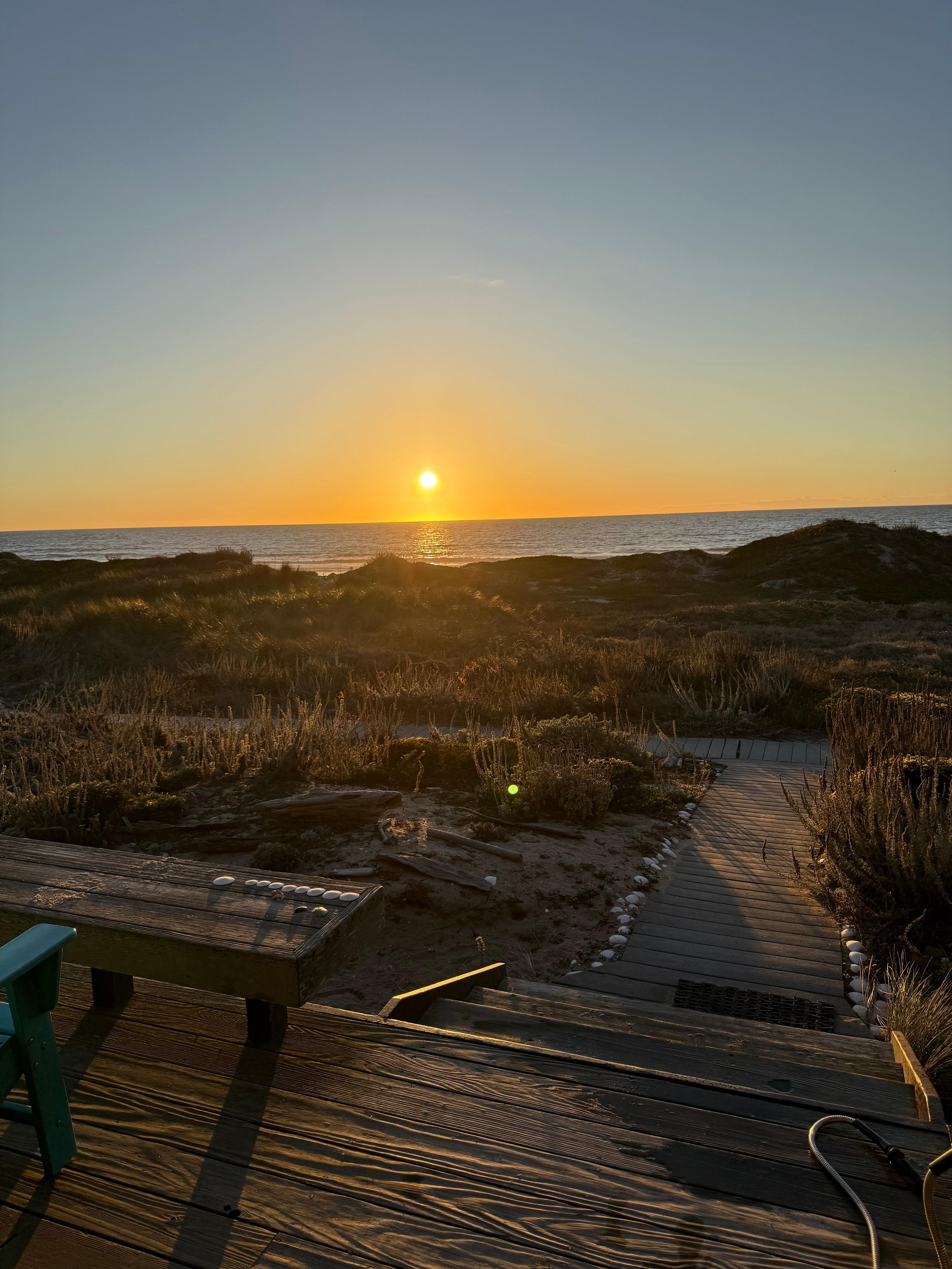 Gorgeous sunset viewed from the back deck. 