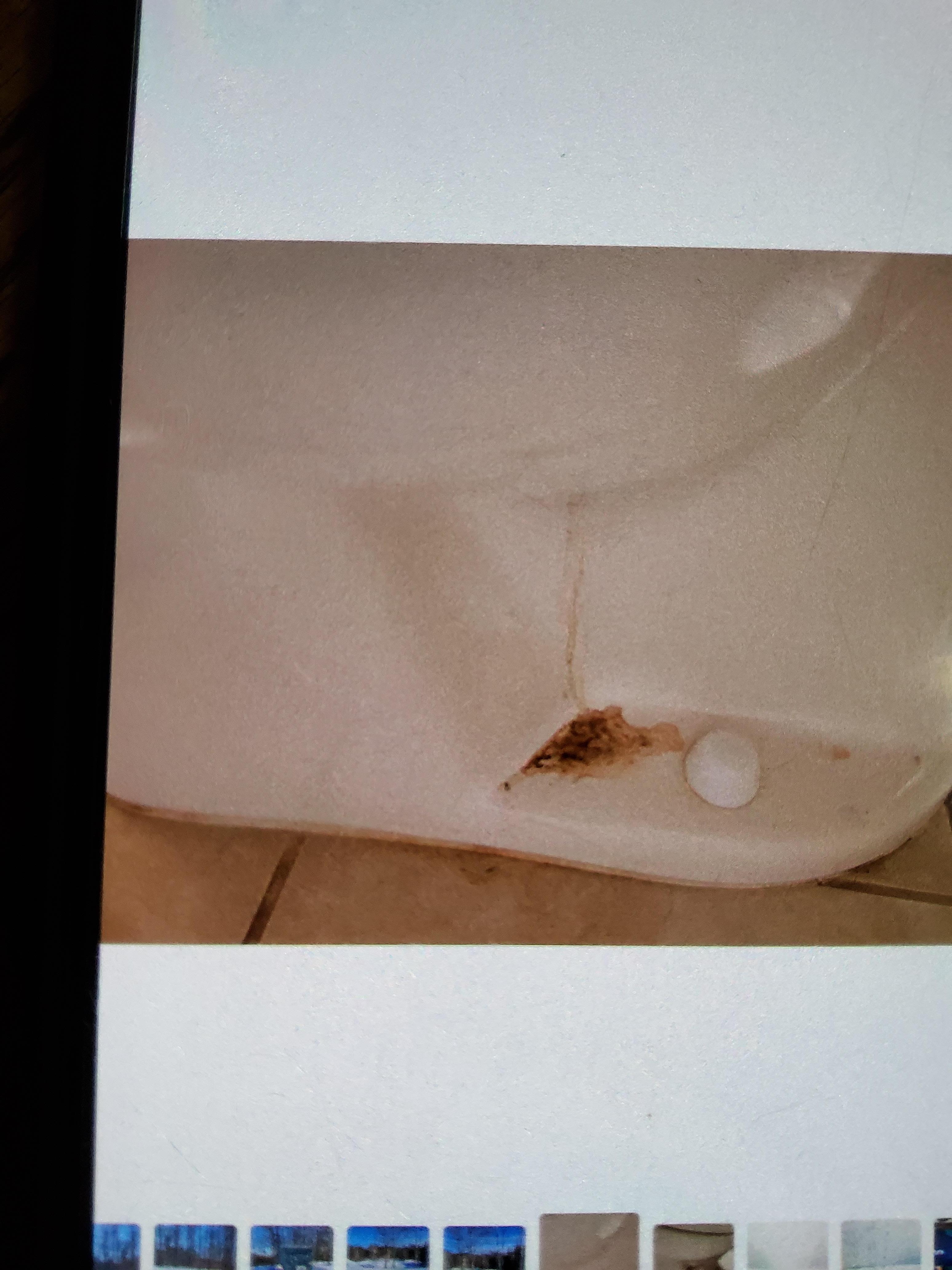 Vomit at base of toilet