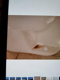 Vomit at base of toilet