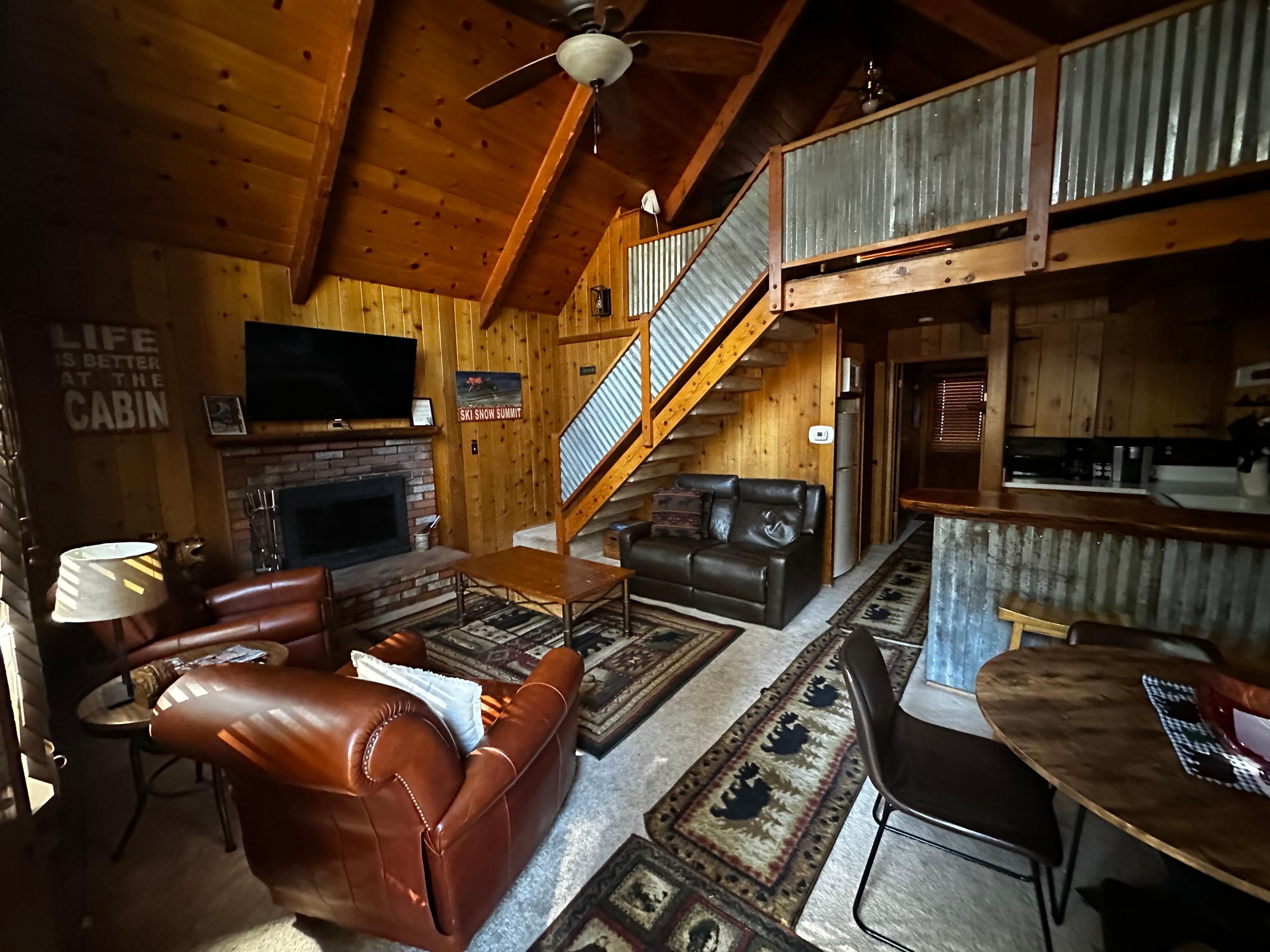 Spacious living room for gathering. 