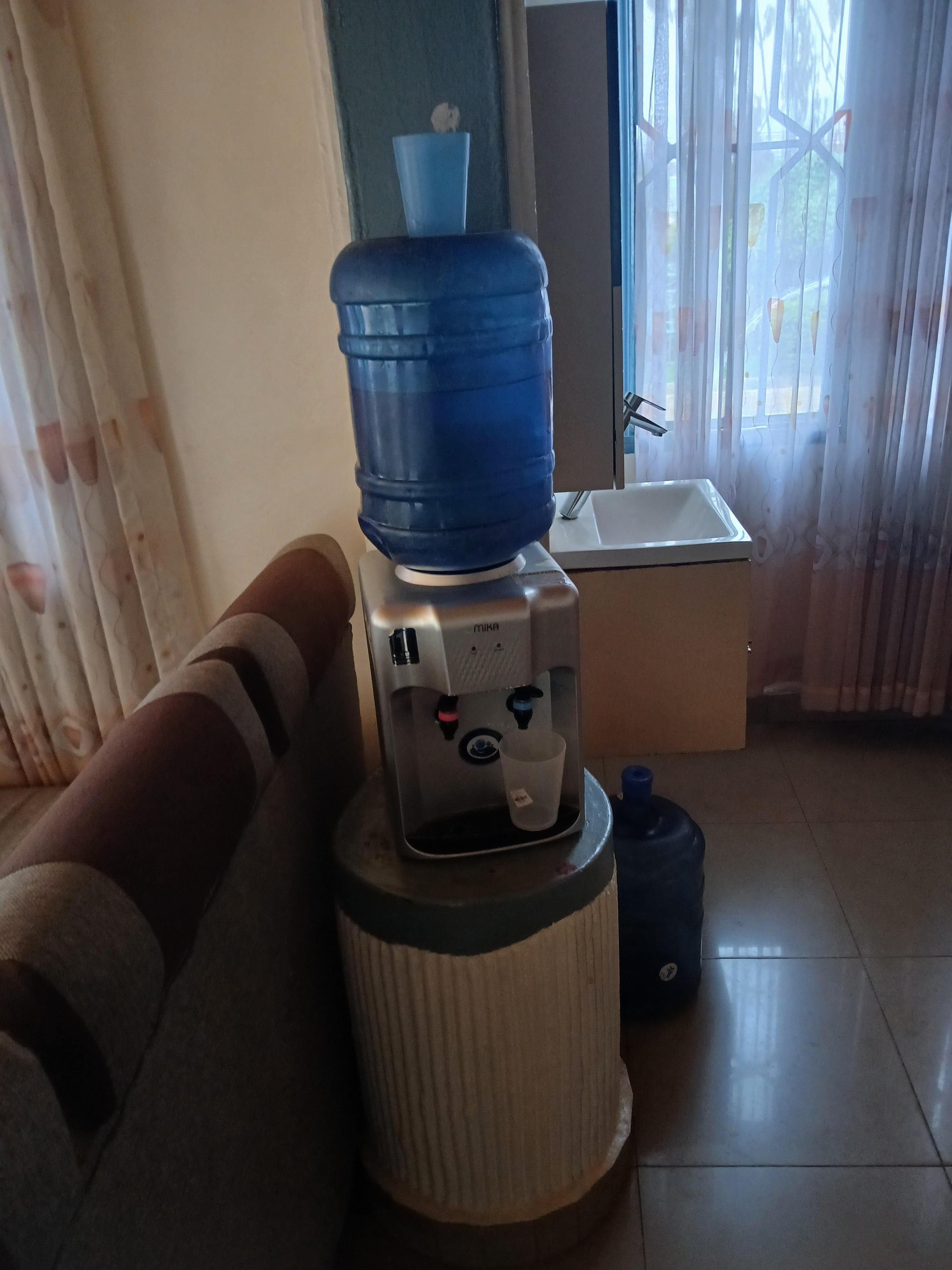 Fresh, bottled water available 24/7