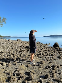 The beach at low tide
