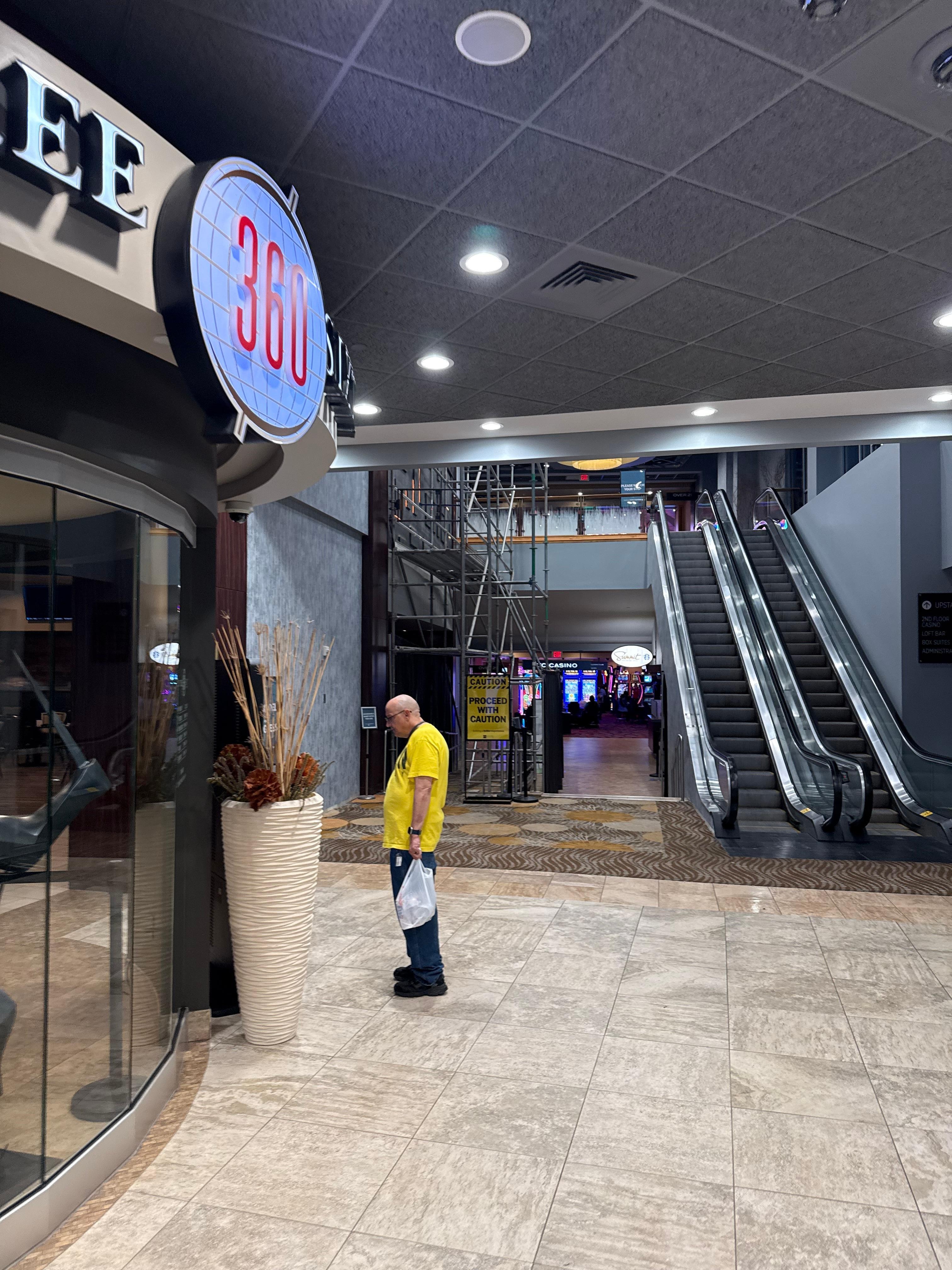 Under construction main entrance/ restaurant