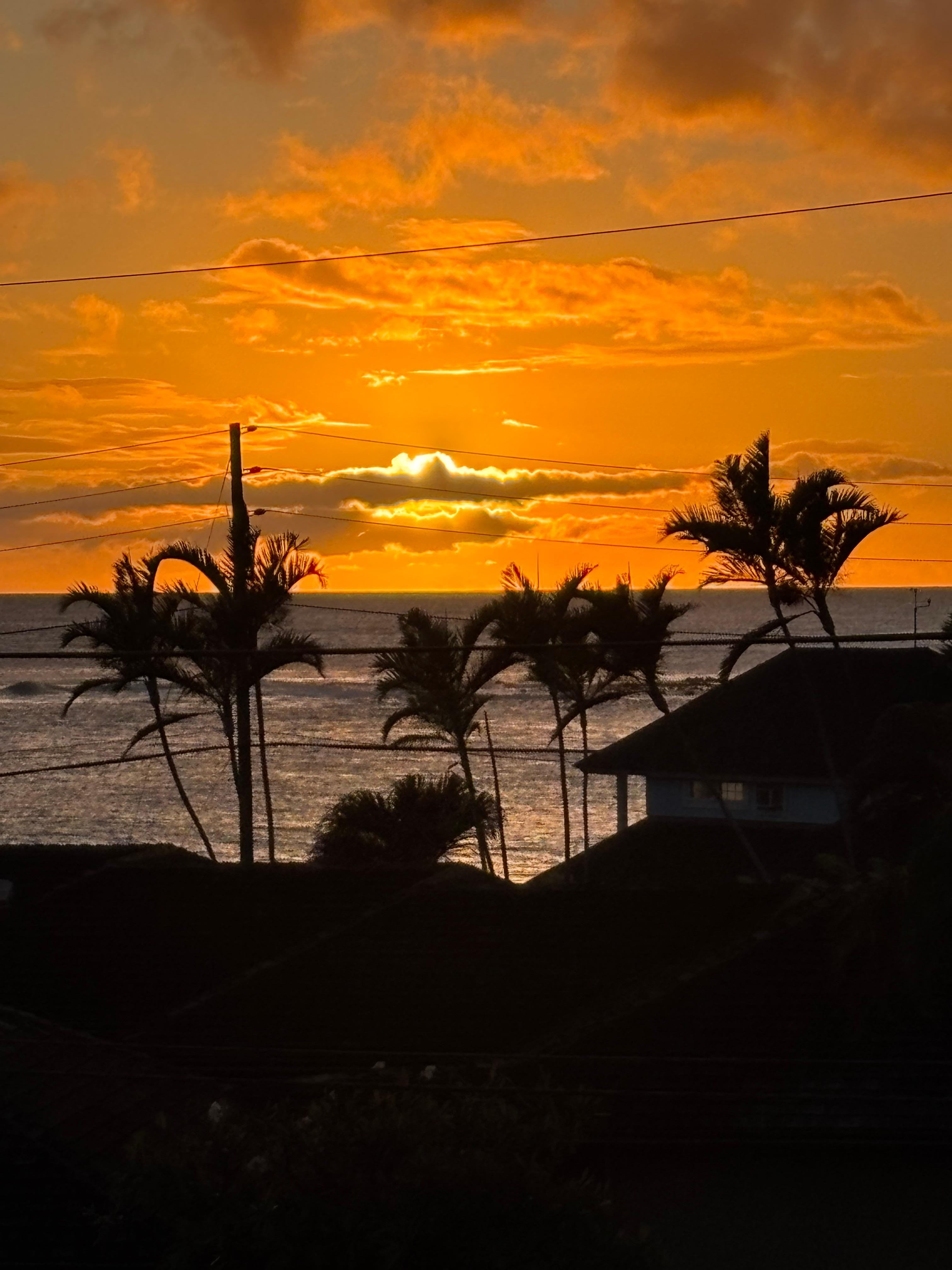 Sunset from the deck.