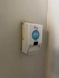 Soap dispenser in shower