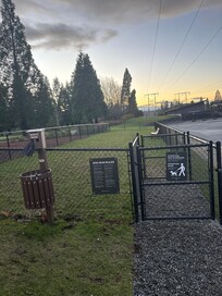 Fenced off leash dog area