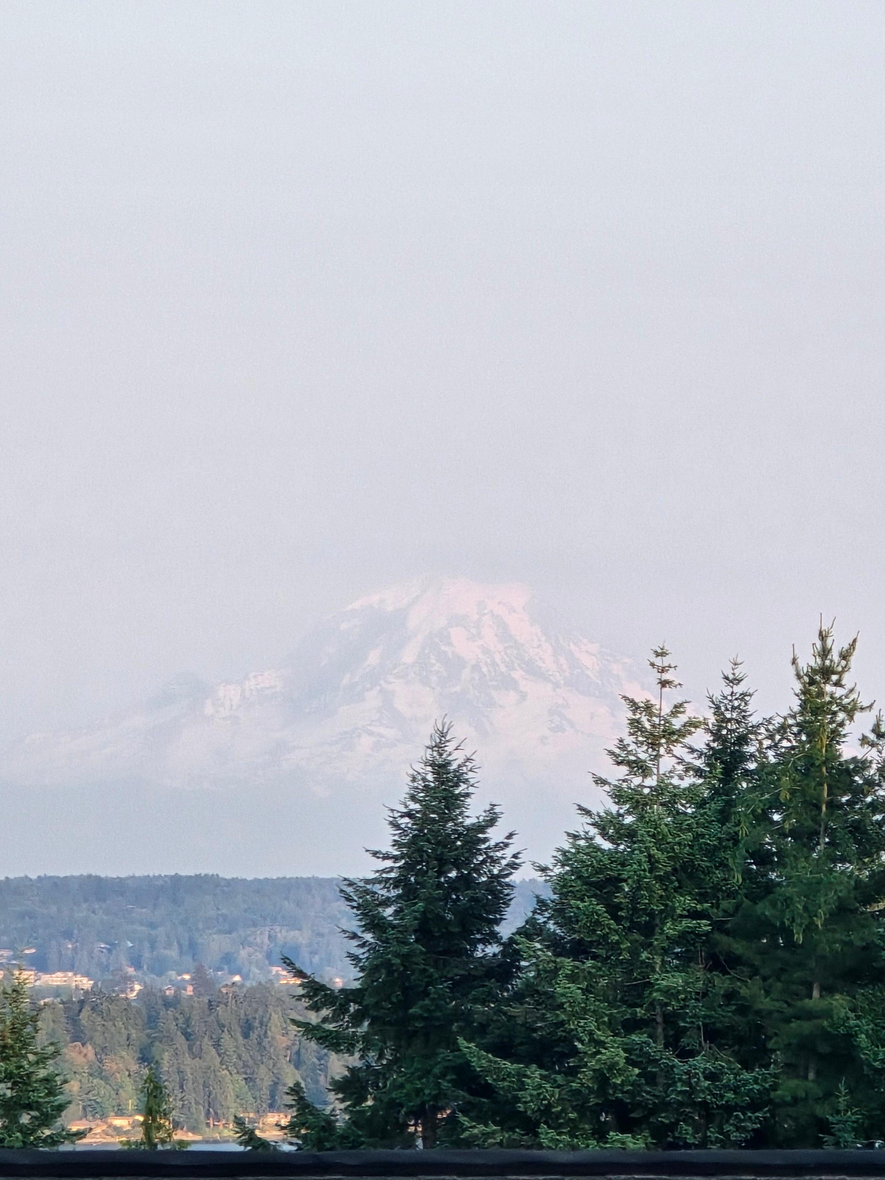 View of Mt. Ranier from the back deck