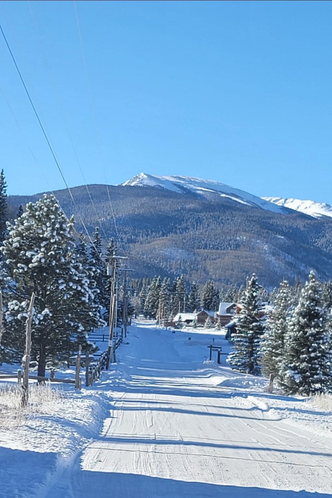 Looking down the street from our driveway. Breathtaking. 
