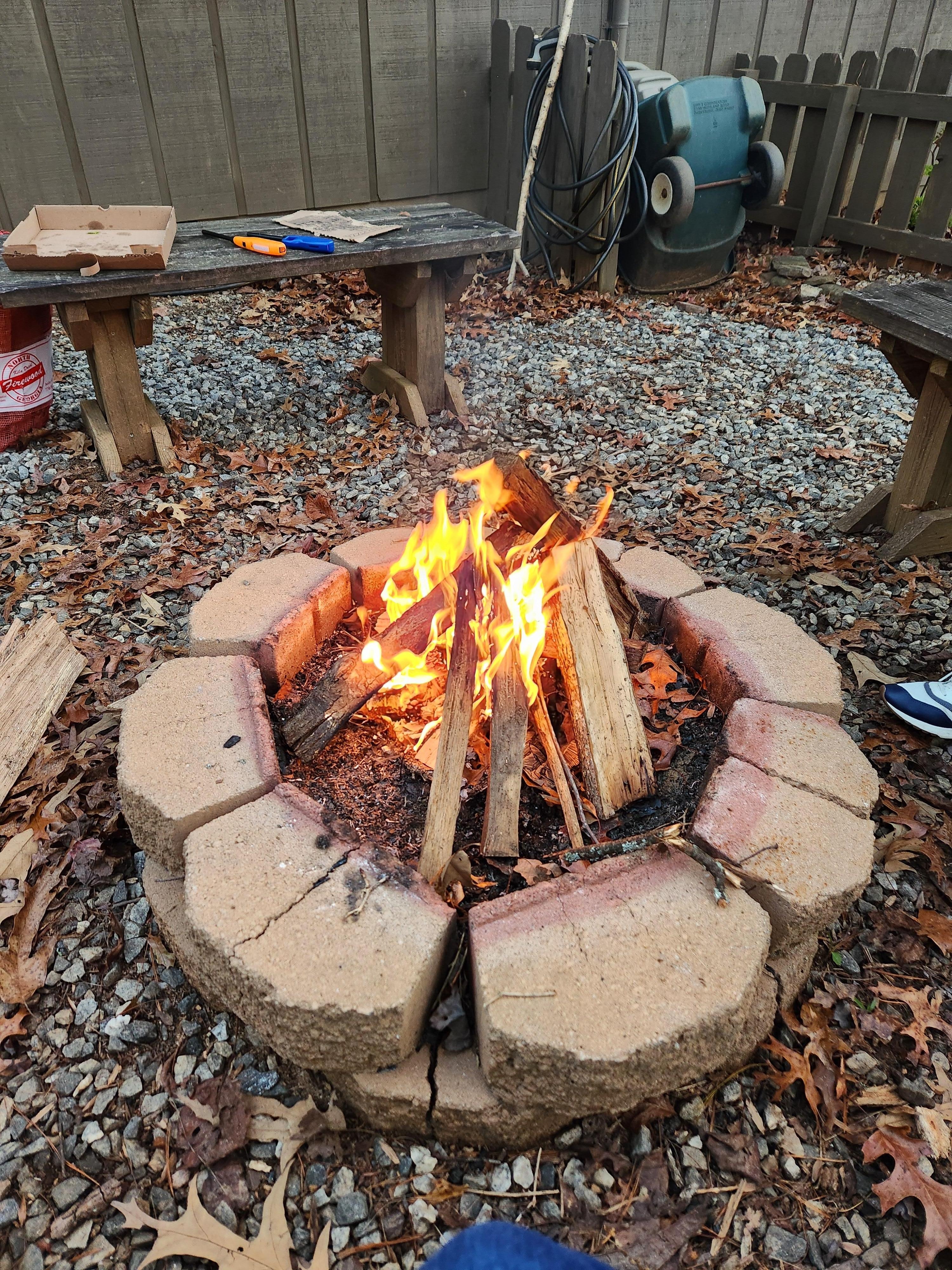 Great fire for smores