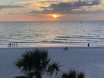 Beautiful view of the sunset from our balcony.