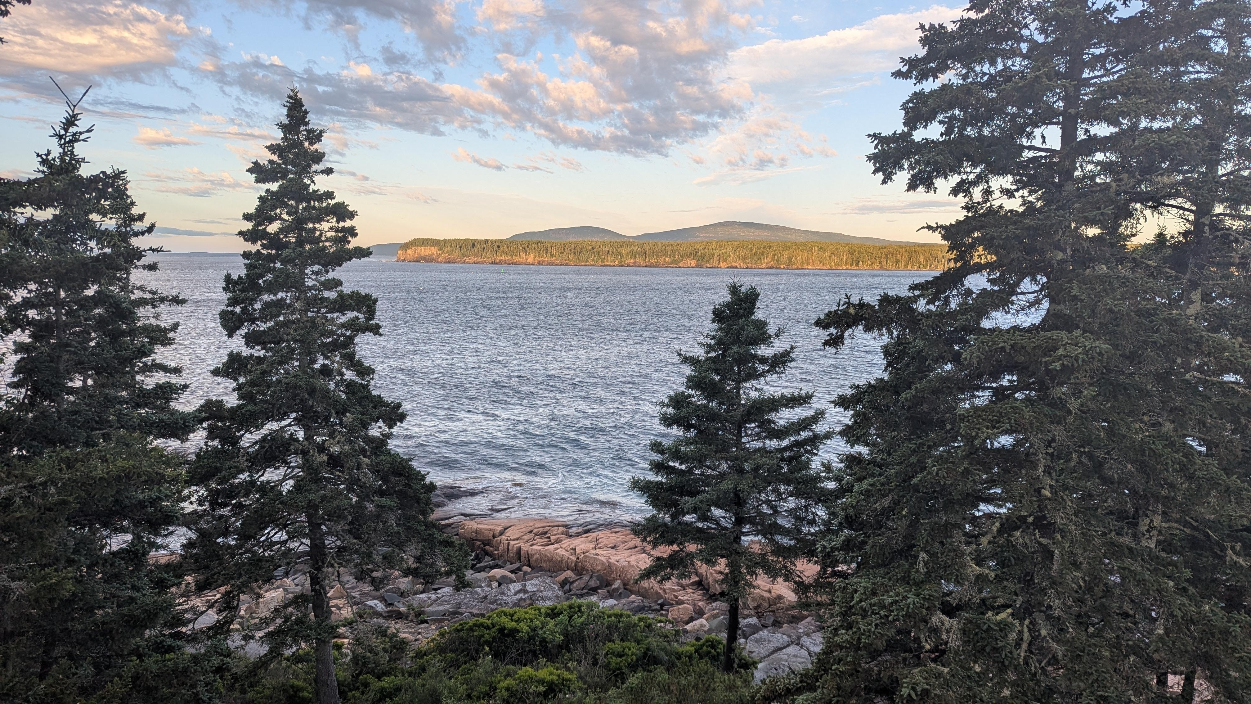 Morning view of Acadia from balcony 
