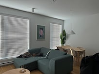 don’t mind the bag and coat on the couch, this was when we just got there.