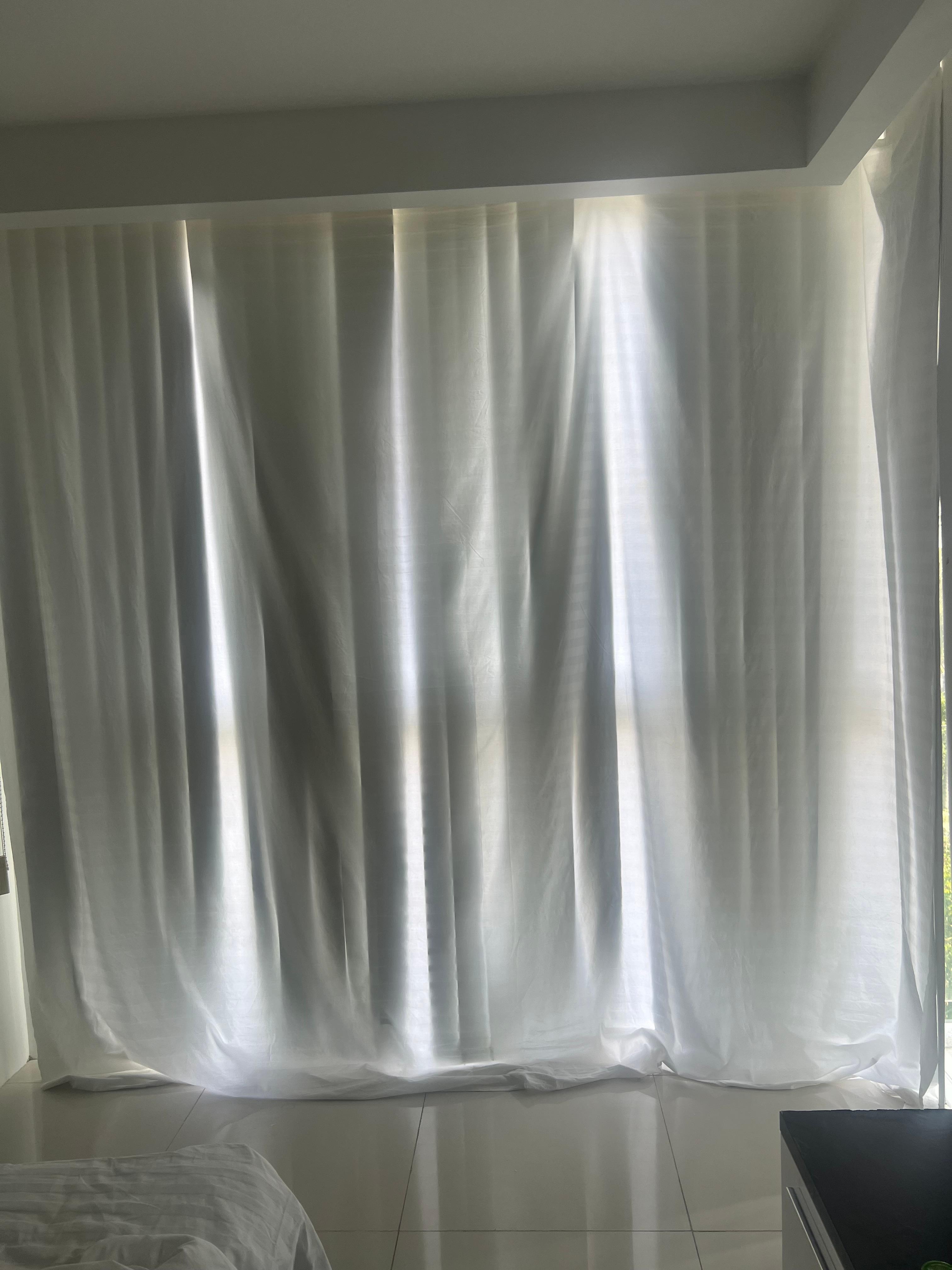 Duvet cover up which meant no views and darkness 
