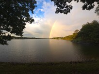 A beautiful rainbow after a storm.