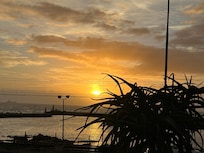 View of the sunrise from the patio.