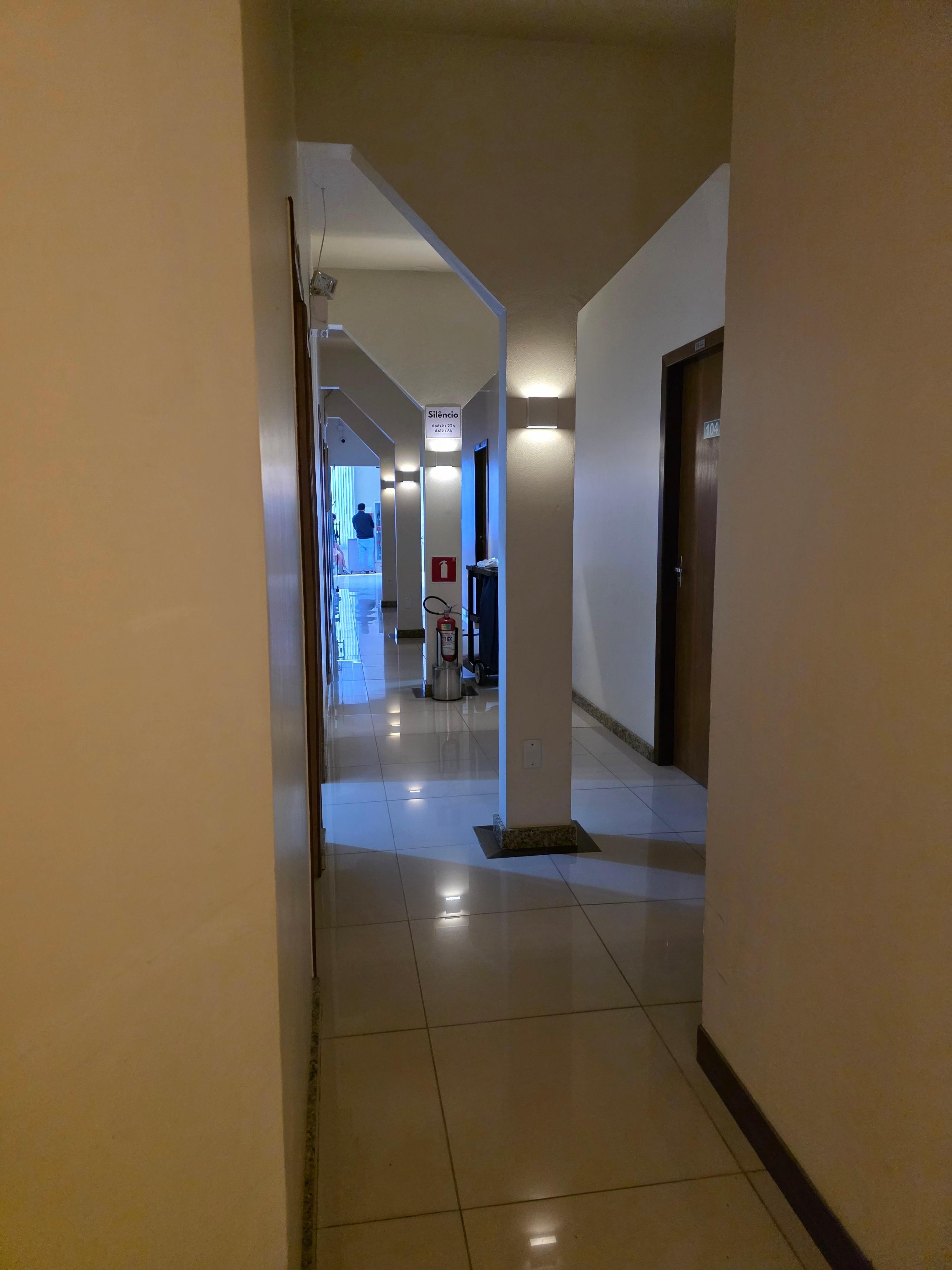 Corredor dos quartos.