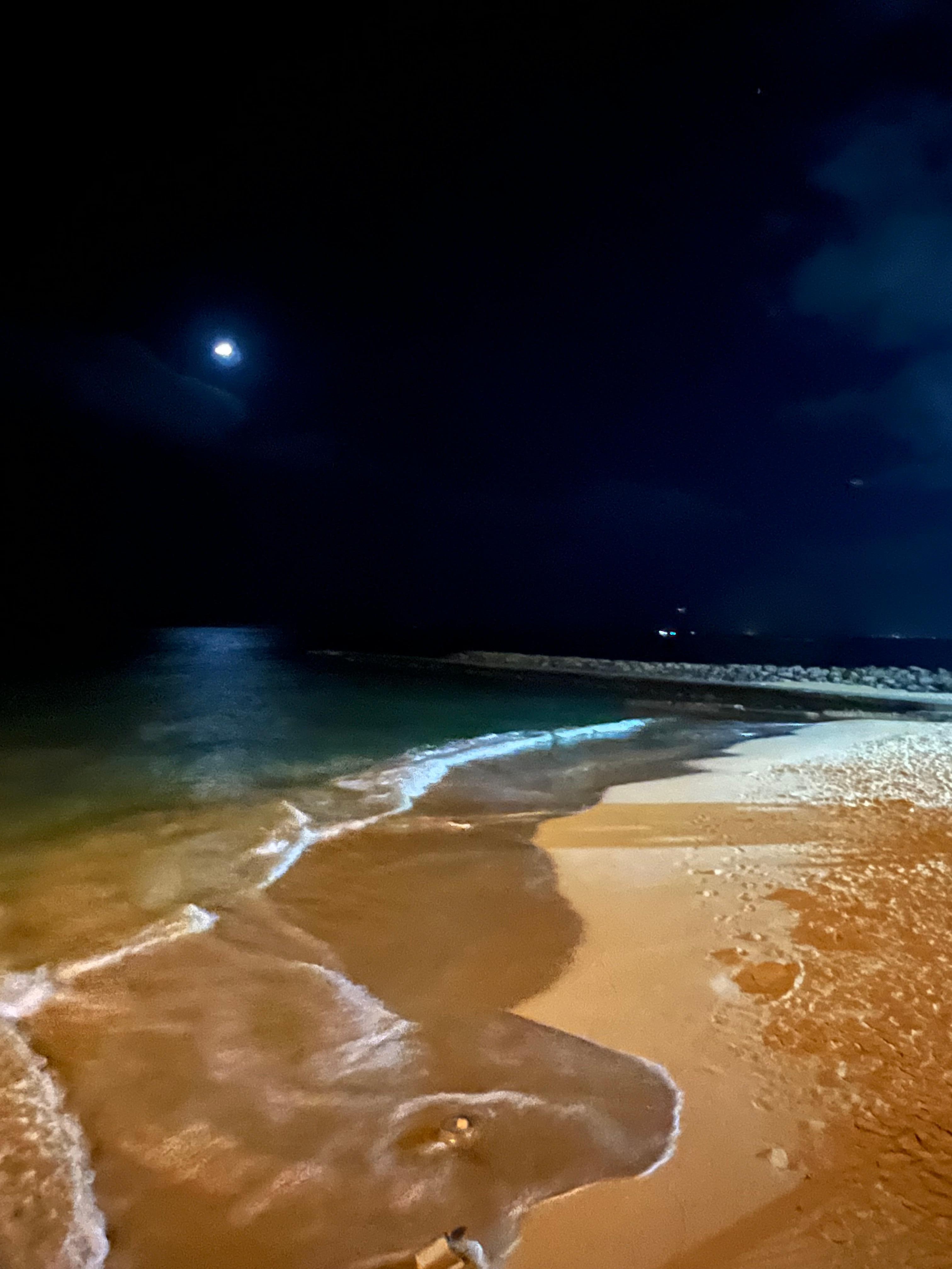 Hotel beach upon arrival