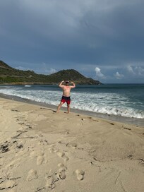 The sand was soft and perfect