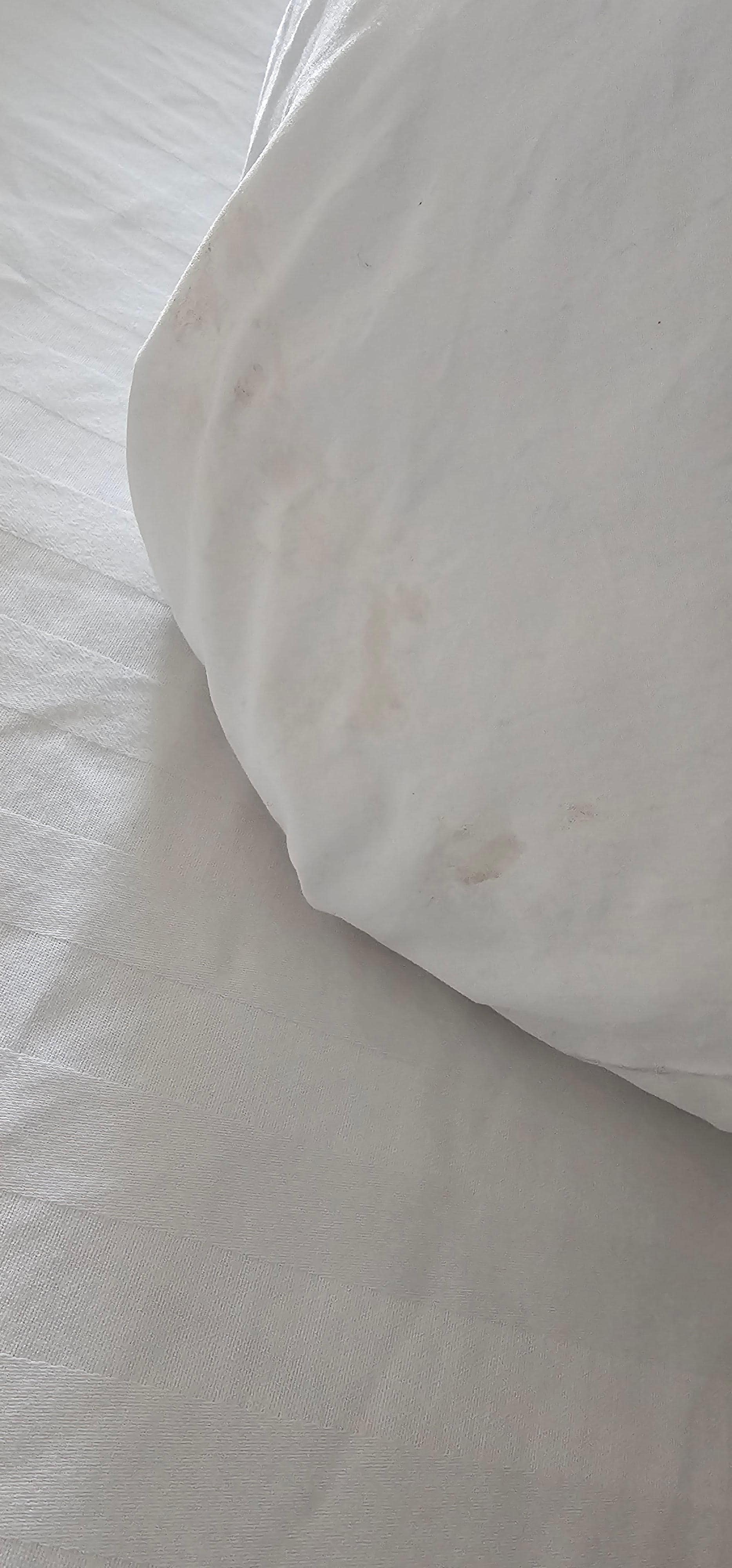 Stained pillow cases 