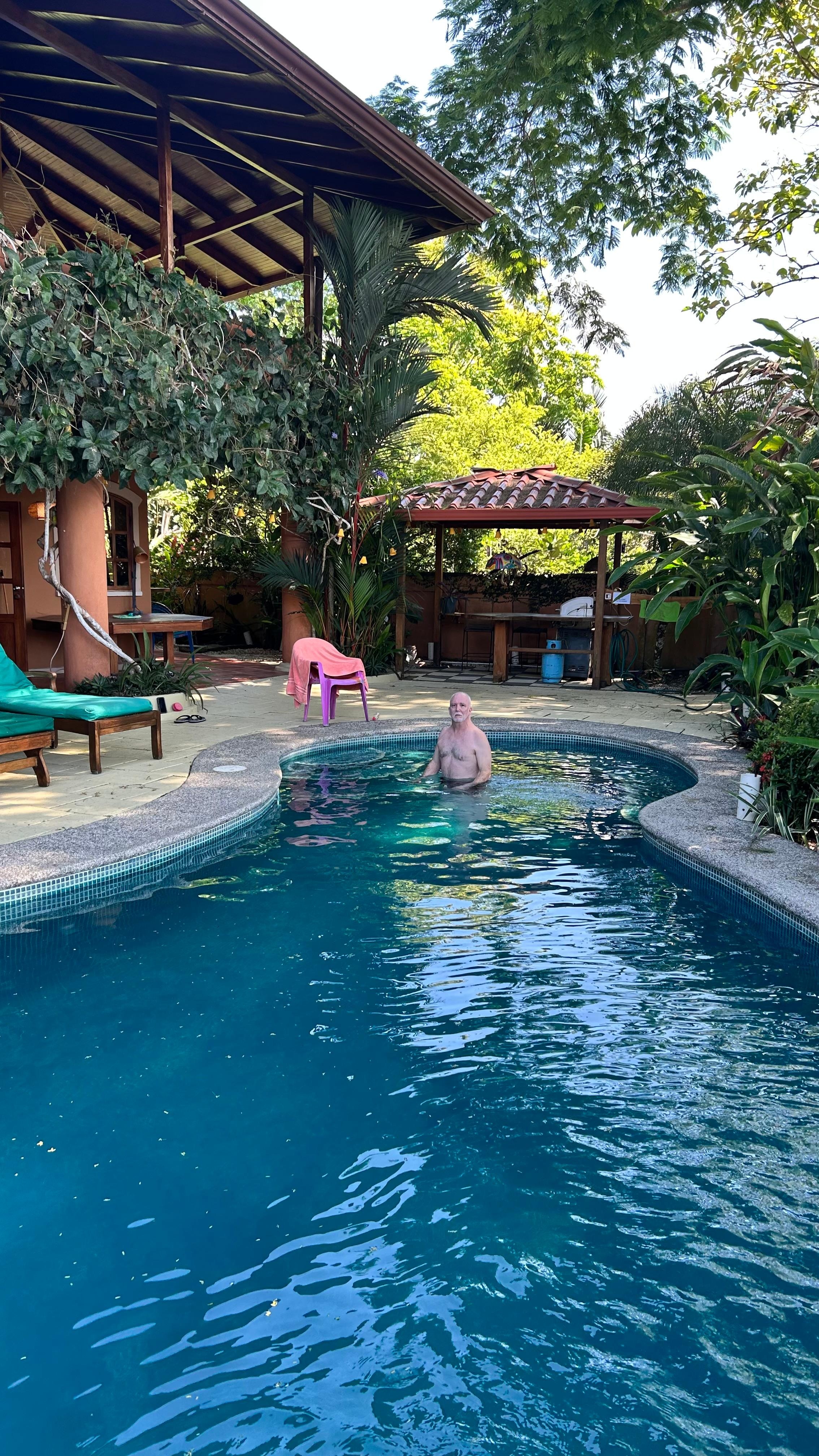 Naturally covered pool 
